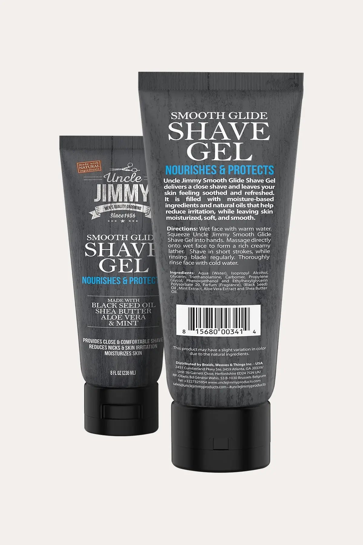 UNCLE JIMMY SMOOTH GLIDE  SHAVE GEL 8oz - BSW BEAUTY CANADA