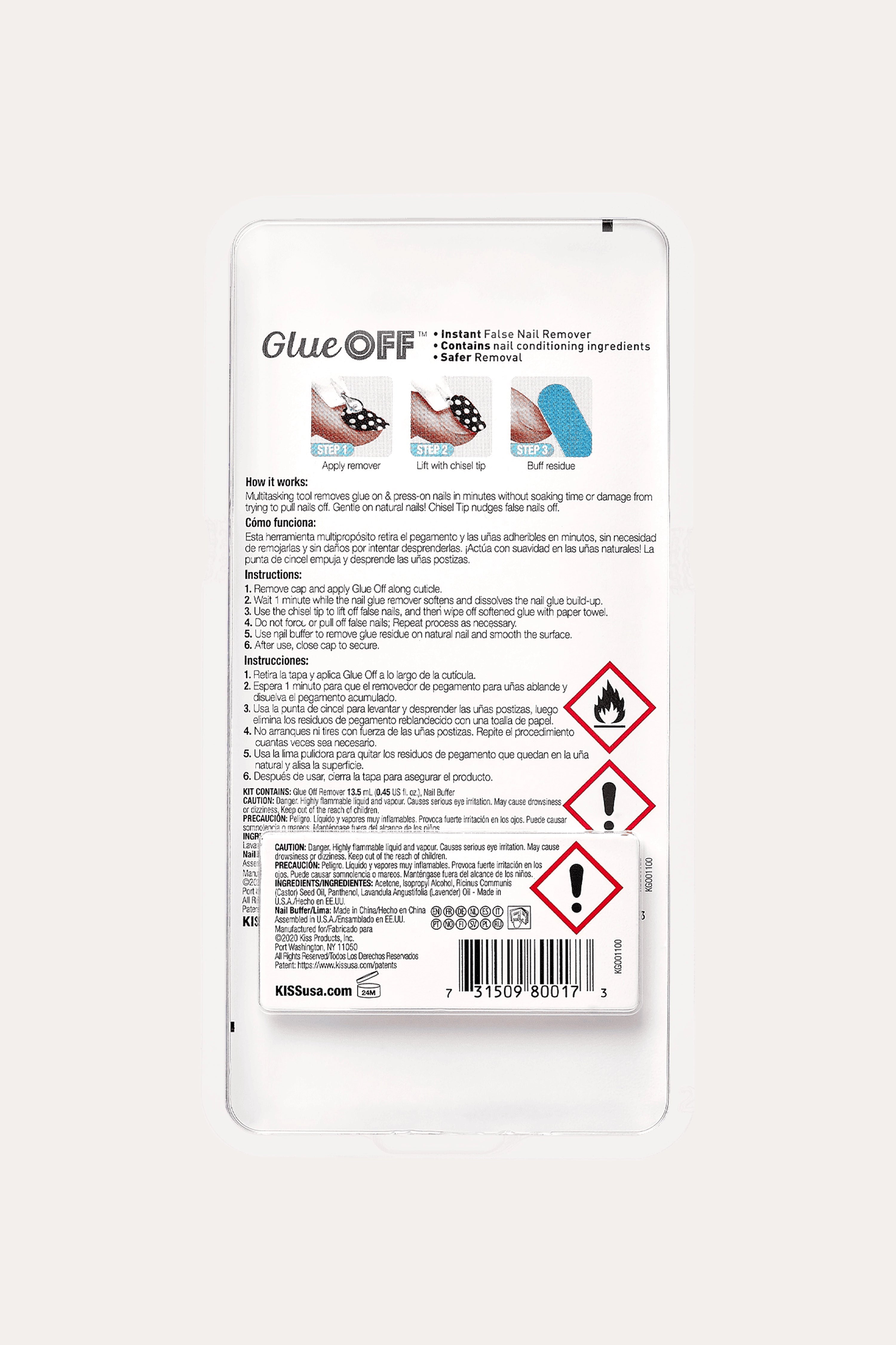 KISS GLUE OFF FALSE NAIL REMOVER 13.5ml