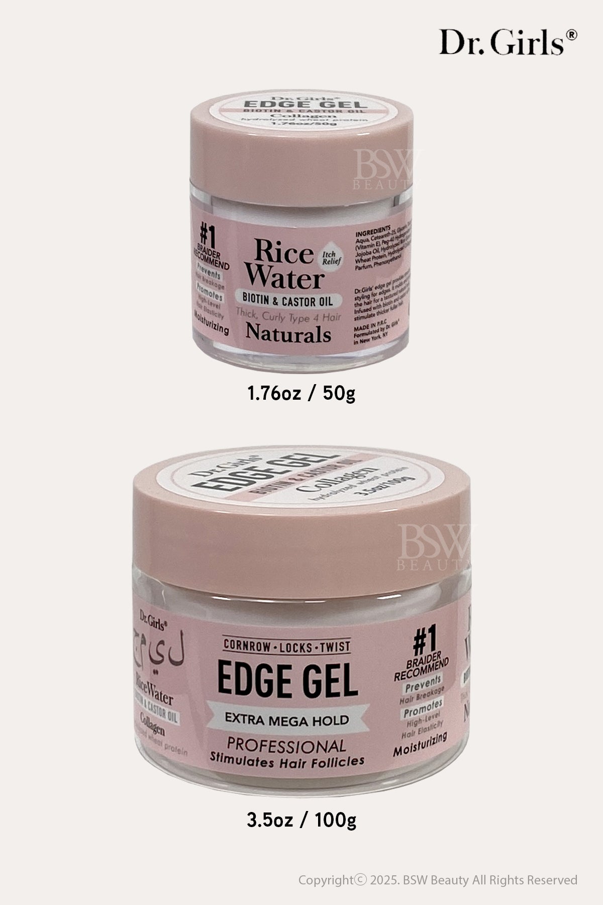 DR.GIRLS CORNROW LOCKS TWIST EDGE GEL - EXTRA MEGA HOLD - BSW BEAUTY CANADA