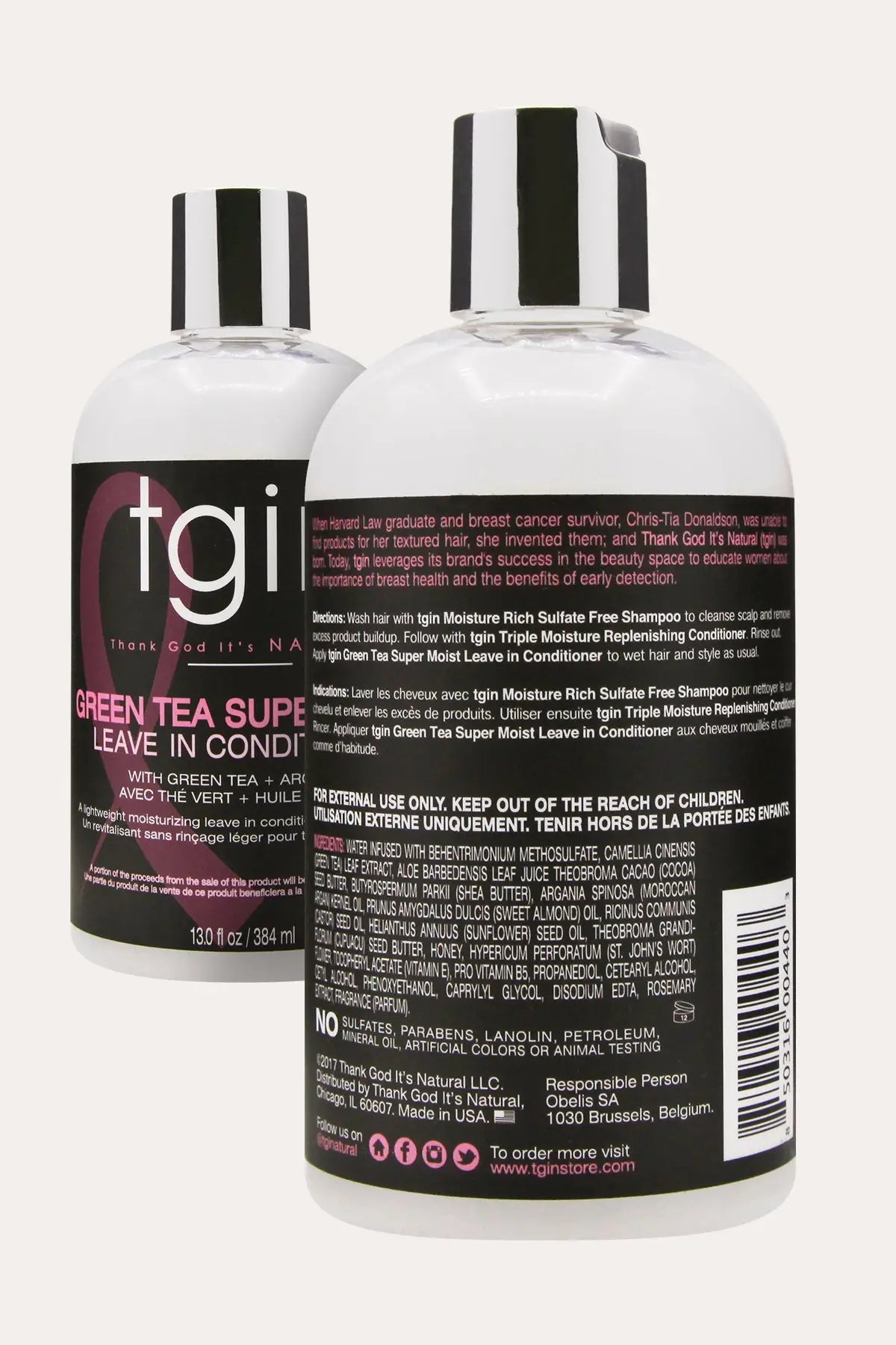 TGIN GREEN TEA SUPER MOIST LEAVE IN CONDITIONER 13oz - BSW BEAUTY CANADA