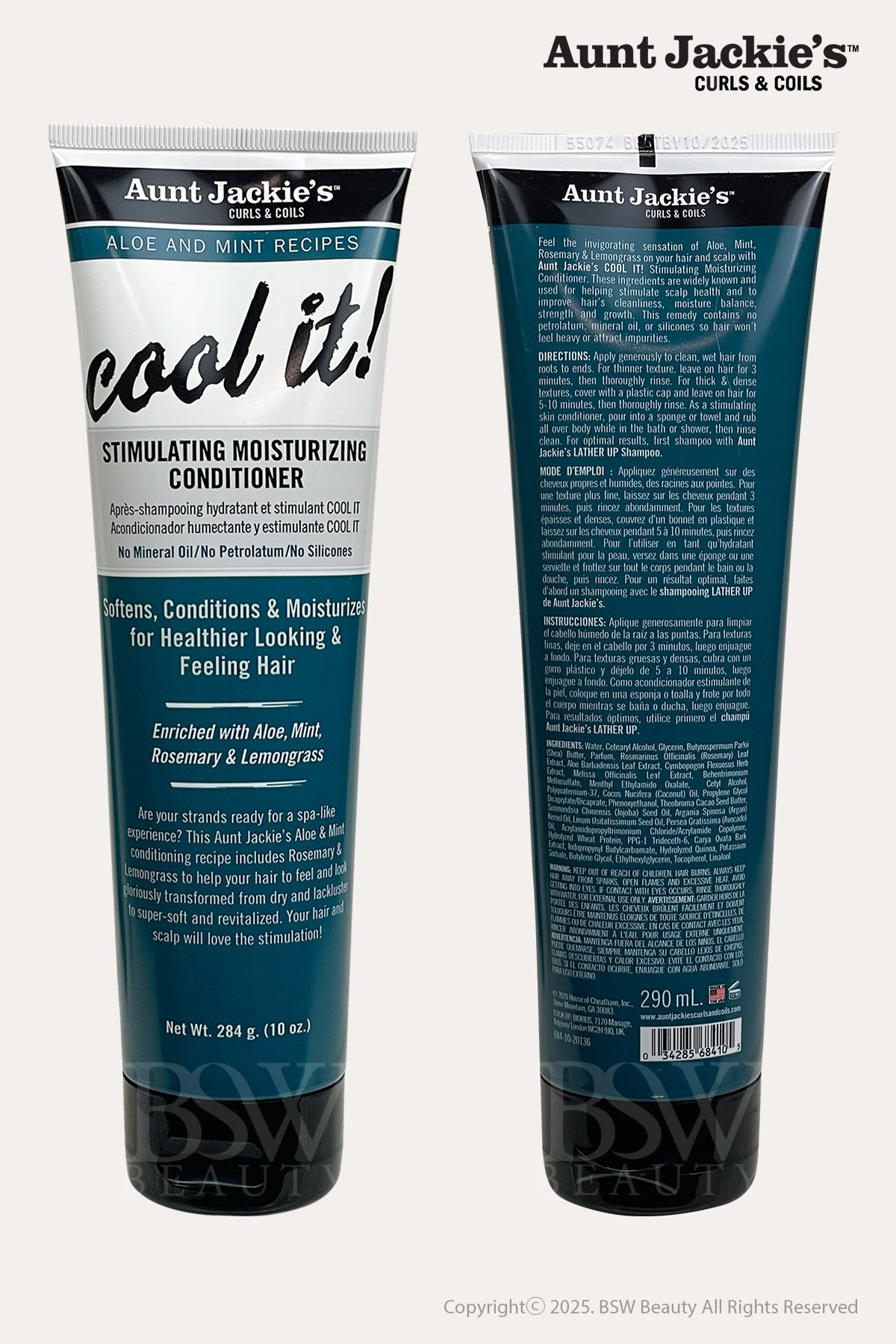 AUNT JACKIE'S ALOE AND MINT COOL IT STIMULATING MOISTURIZING CONDITIONER 10oz - BSW BEAUTY CANADA