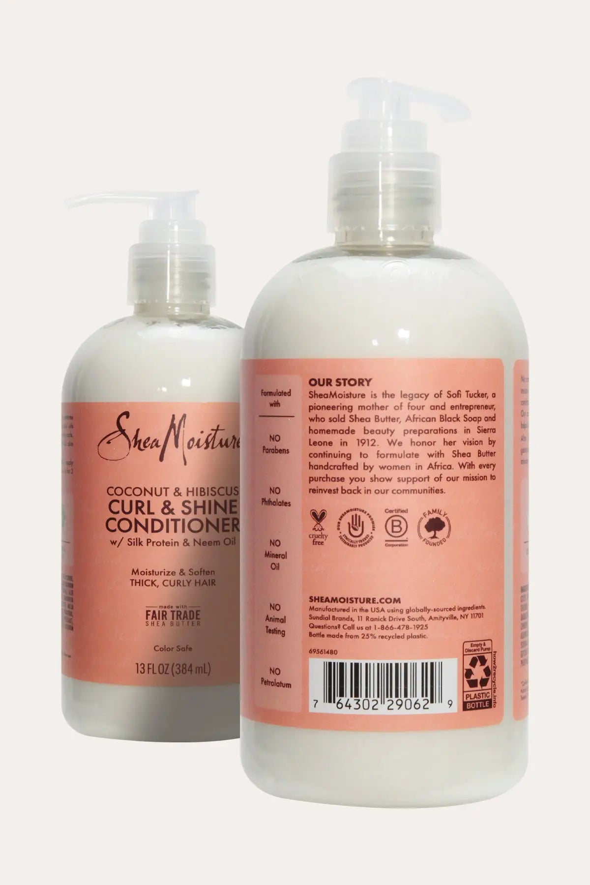 SHEA MOISTURE COCONUT & HIBISCUS CURL & SHINE CONDITIONER 13oz SHEA MOISTURE