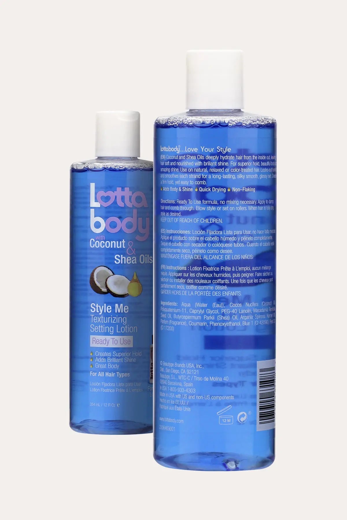 LOTTABODY COCONUT & SHEA OILS STYLE ME TEXTURIZING SETTING LOTION 12oz - BSW BEAUTY CANADA