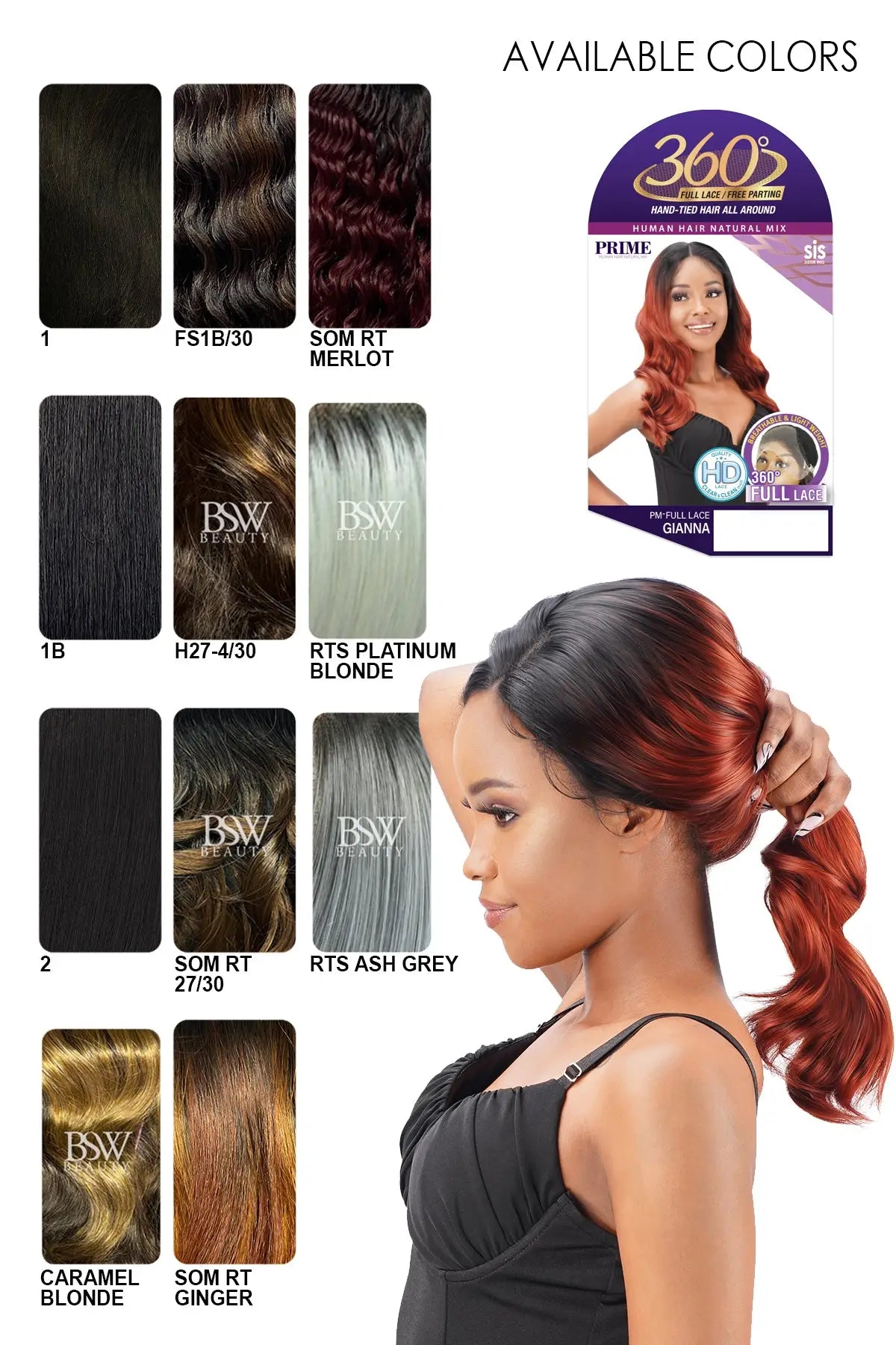 ZURY SIS FREEPART PM FULL LACE - GIANNA - BSW BEAUTY CANADA