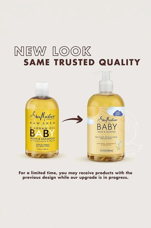 SHEA MOISTURE RAW SHEA CHAMOMILE & ARGAN OIL BABY WASH & SHAMPOO 13oz SHEA MOISTURE