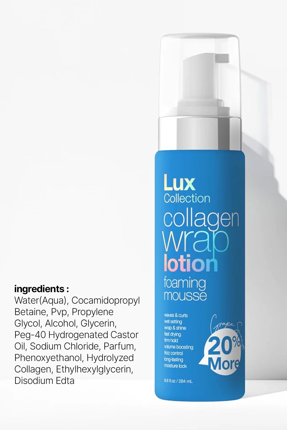 LUX COLLECTION WRAP LOTION FOAMING MOUSSE  - 4 TYPES - BSW BEAUTY CANADA