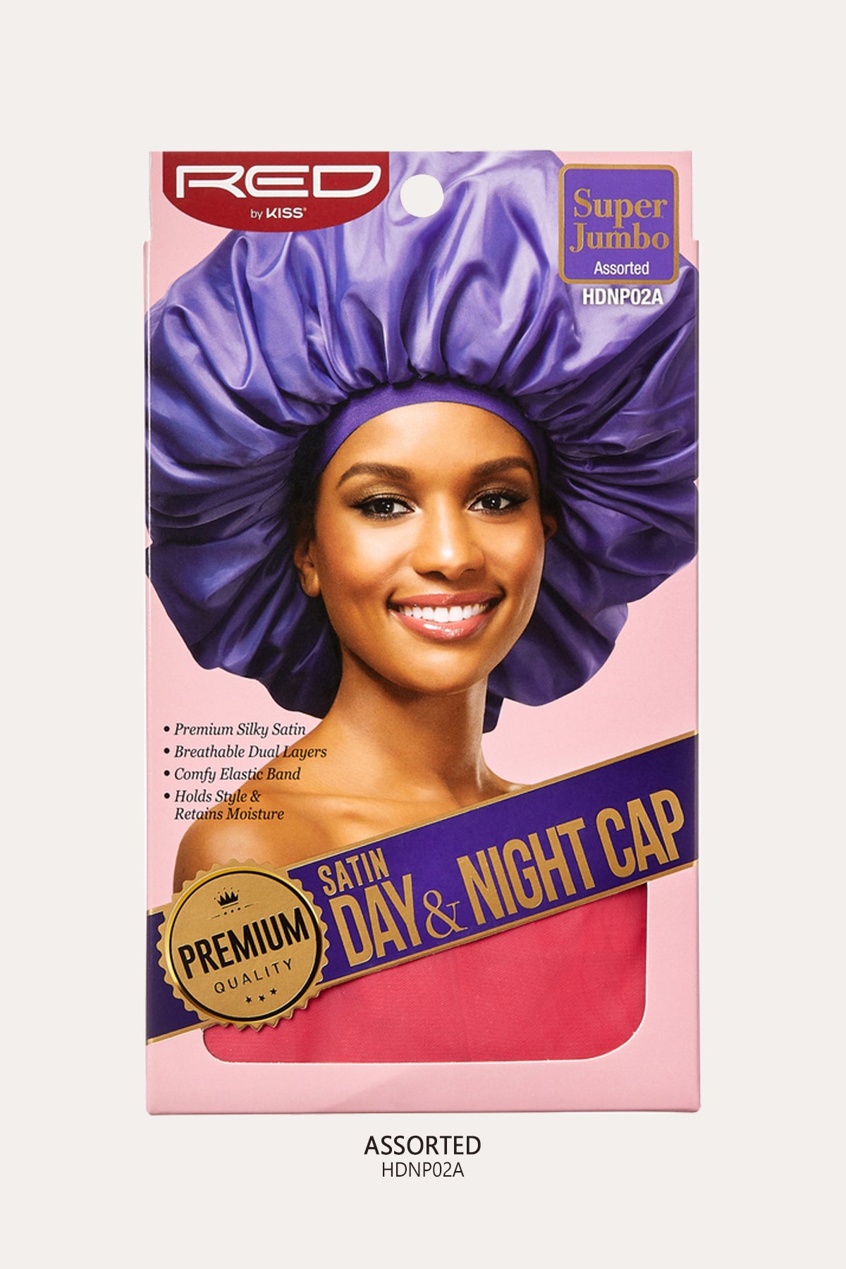 RED BY KISS PREMIUM SATIN DAY & NIGHT CAP SUPER JUMBO - BSW BEAUTY CANADA