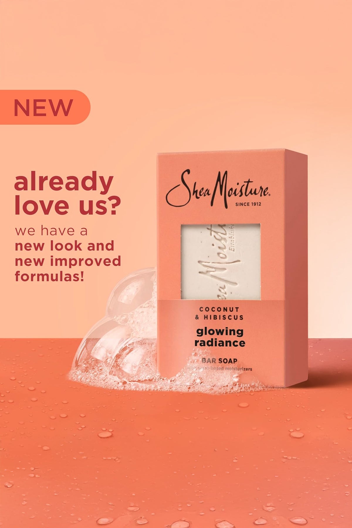 SHEA MOISTURE COCONUT & HIBISCUS GLOWING RADIANCE BAR SOAP 8oz