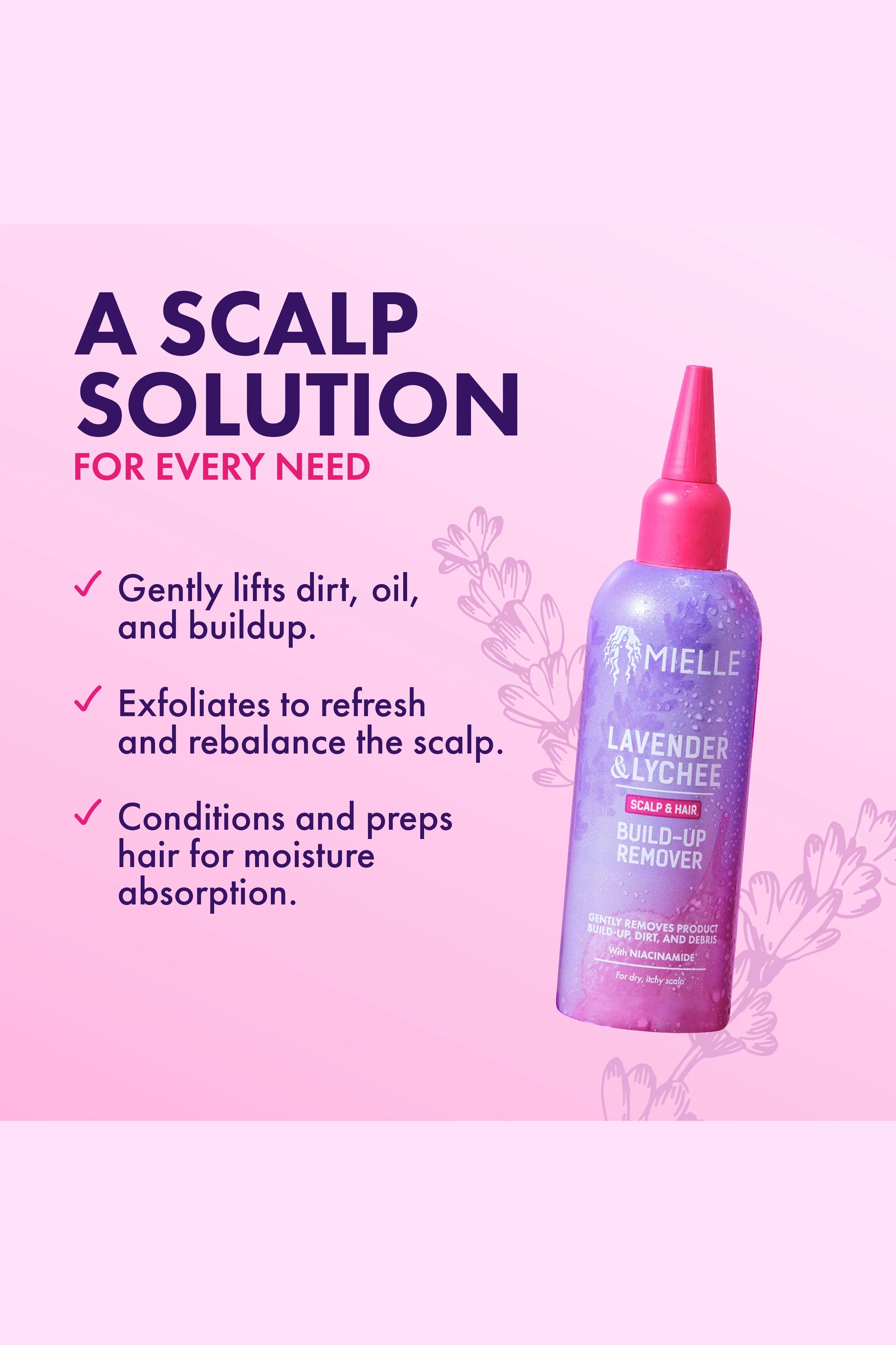 MIELLE LAVENDER & LYCHEE SCALP AND HAIR BUILD UP REMOVER