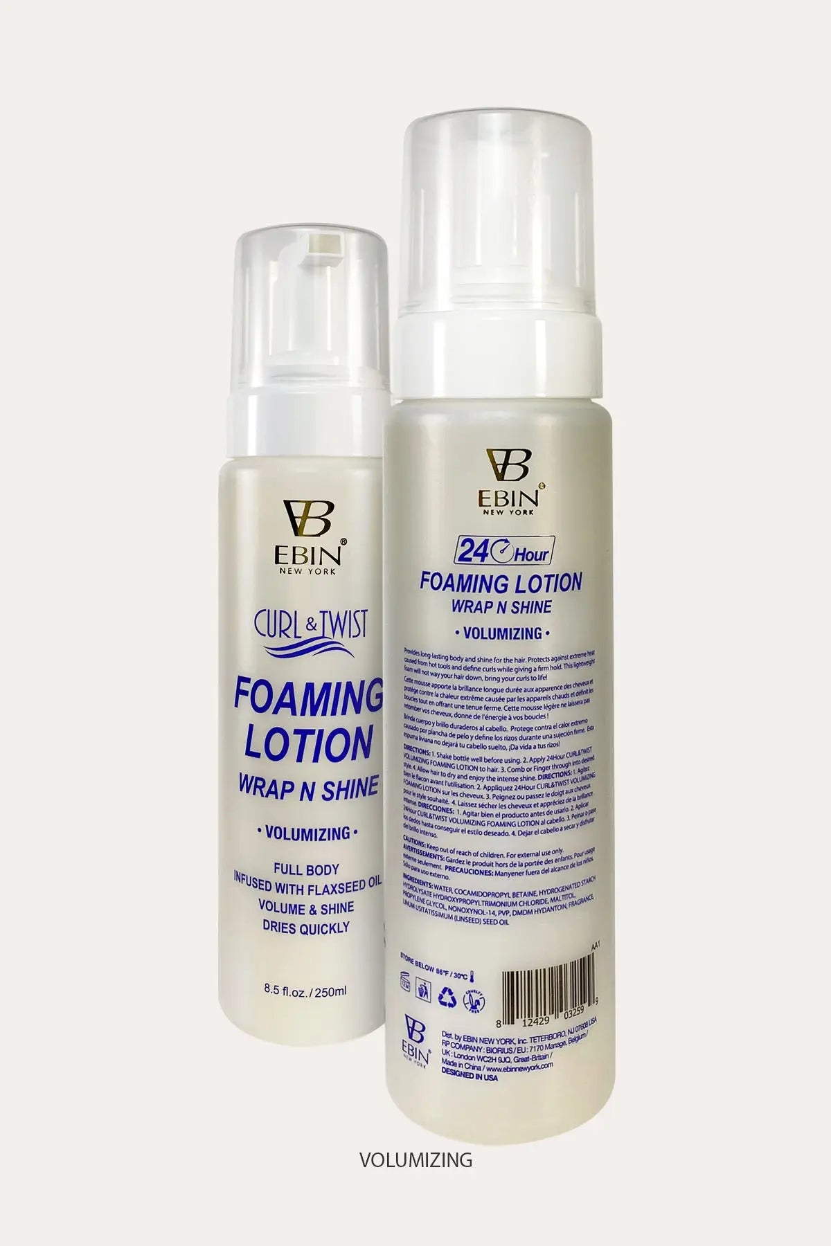 EBIN NEW YORK CURL & TWIST FOAMING LOTION WRAP N SHINE 8.5oz - BSW BEAUTY CANADA