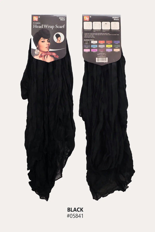 BEAUTY TOWN CRINKLE HEAD WRAP SCARF BEAUTY TOWN