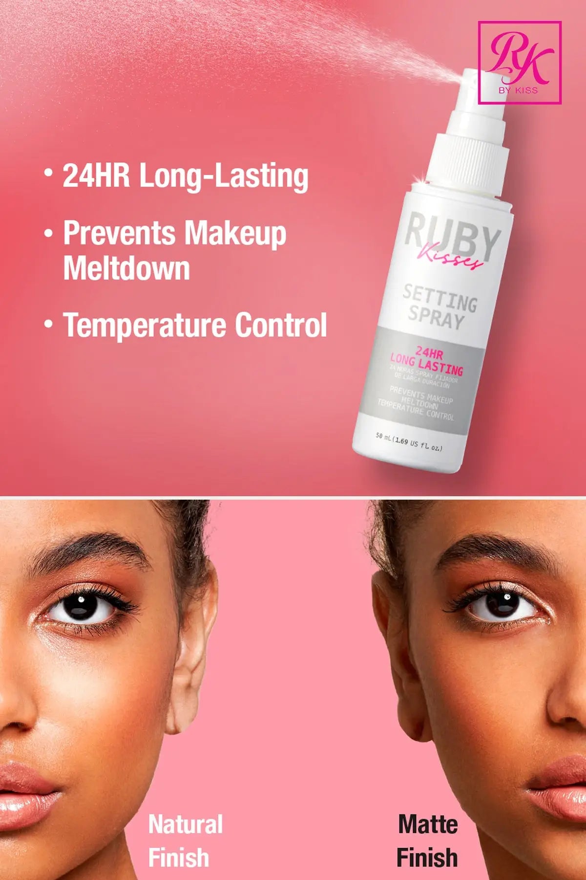 RUBY KISS BY KISS NEVER TOUCH UP SETTING SPRAY - BSW BEAUTY CANADA