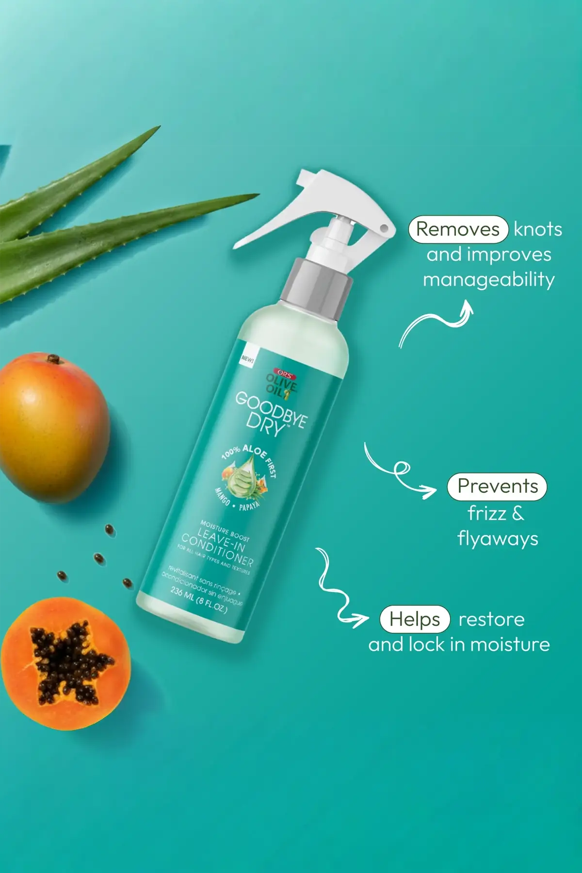 ORS OLIVE OIL GOODBYE DRY MOISTURE BOOST LEAVE-IN CONDITIONER 8oz ORS