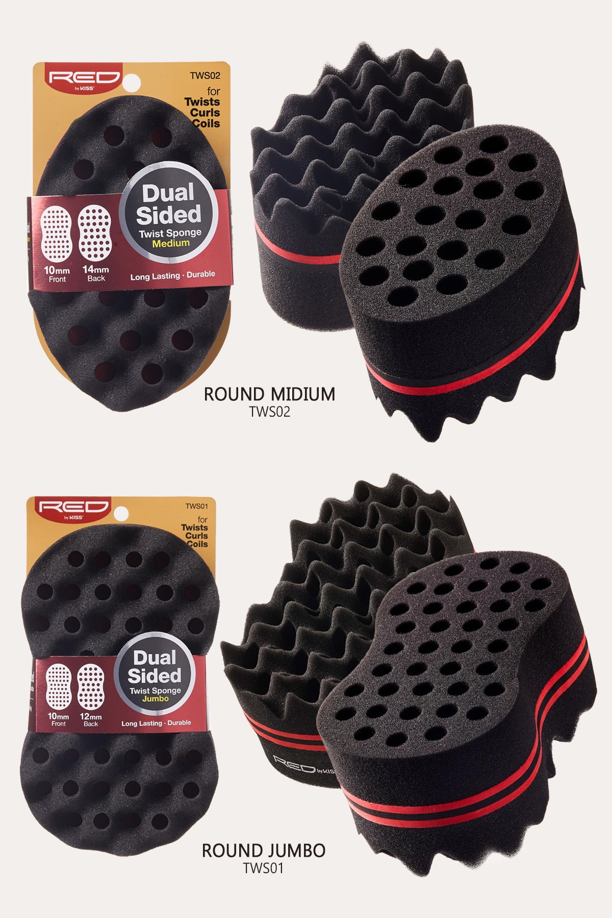 RED BY KISS DUAL SIDED TWIST SPONGE - BSW BEAUTY CANADA