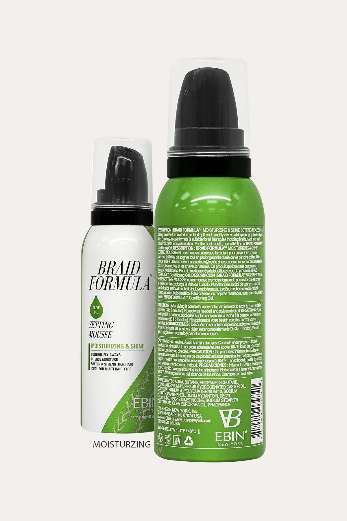 EBIN NEW YORK BRAID FORMULA SETTING MOUSSE 2.7oz - BSW BEAUTY CANADA