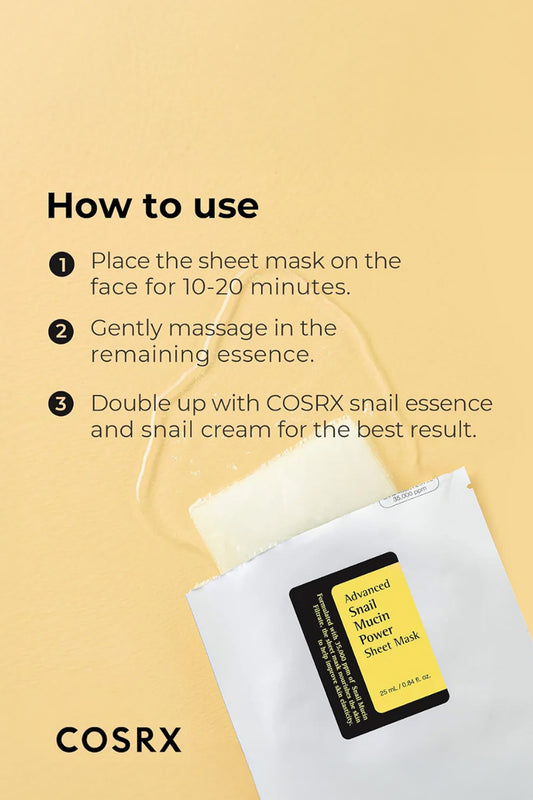 COSRX ADVANCED SNAIL MUCIN POWER MASK - BSW BEAUTY CANADA