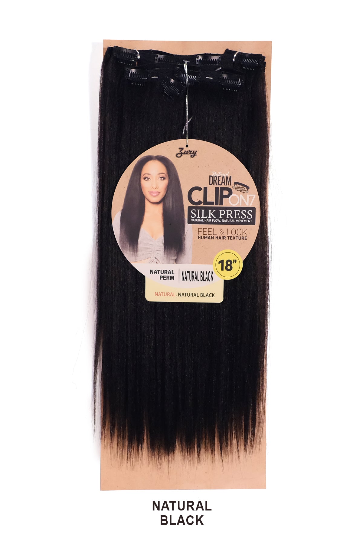 ZURY NATURAL DREAM CLIP ON 7PCS - NATURAL PERM YAKY 18