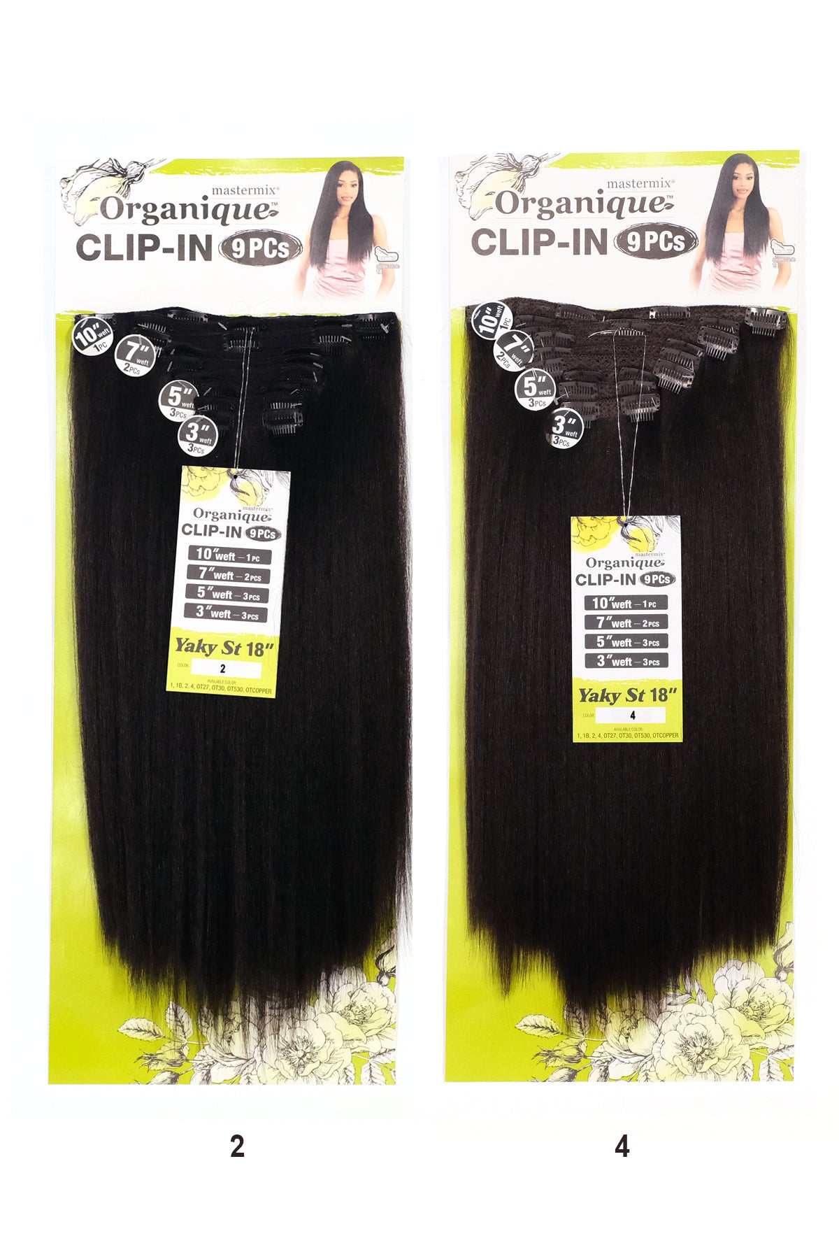 SHAKE N GO ORGANIQUE HUMAN HAIR BLEND CLIP-IN 9PCS - YAKY STRAIGHT 18"