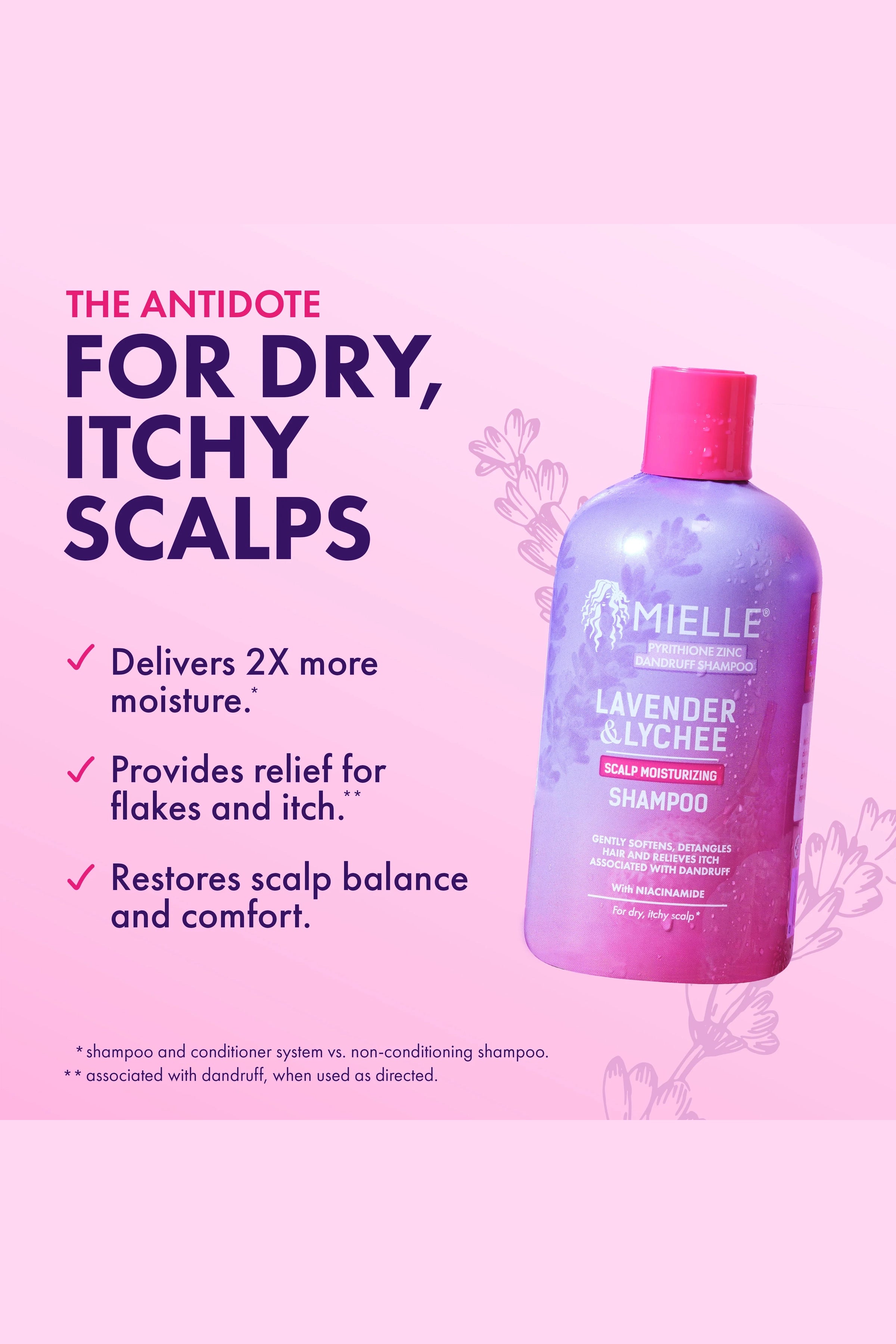 MIELLE LAVENDER & LYCHEE SCALP MOISTURIZING SHAMPOO