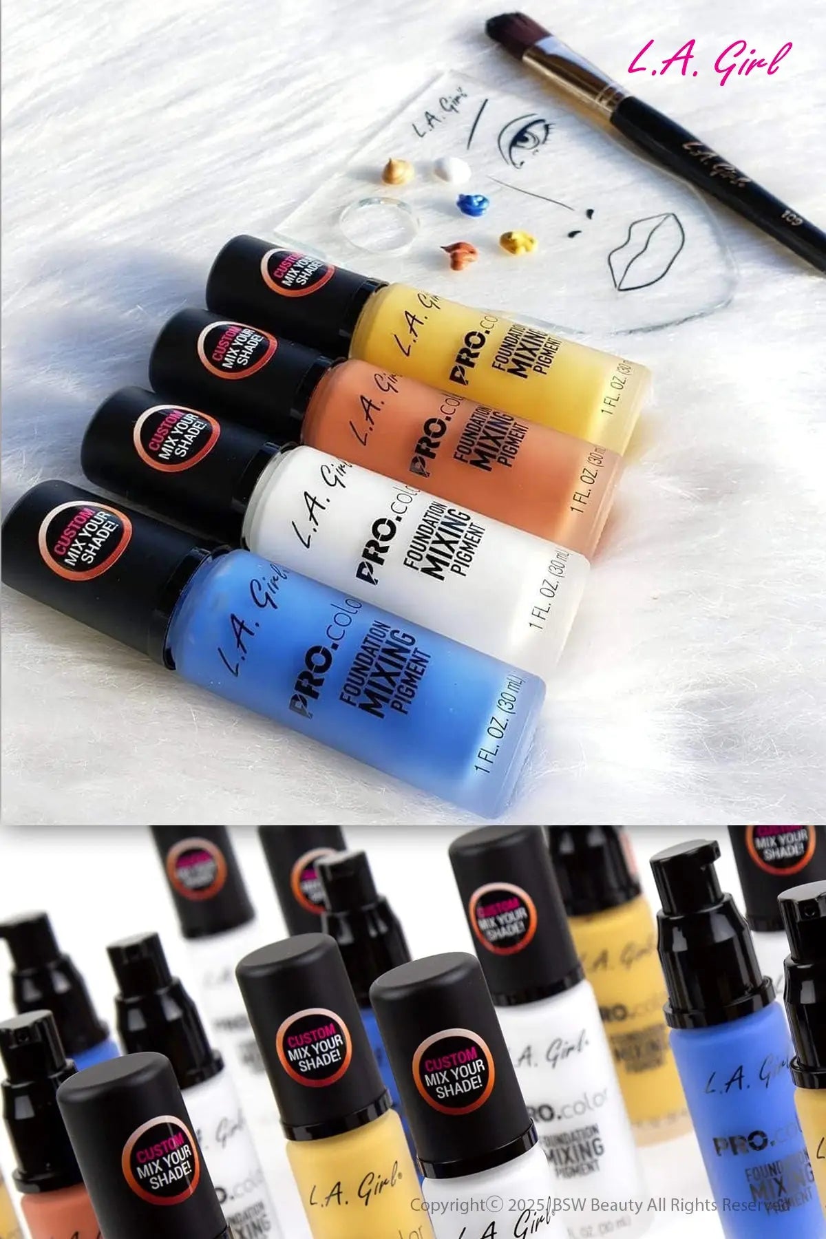 L.A GIRL PRO COLOR FOUNDATION MIXING PIGMENT 1oz - BSW BEAUTY CANADA