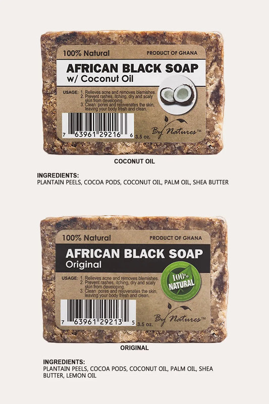 BY NATURES AFRICAN BLACK SOAP 3.5OZ – 100% NATURAL BY NATURES