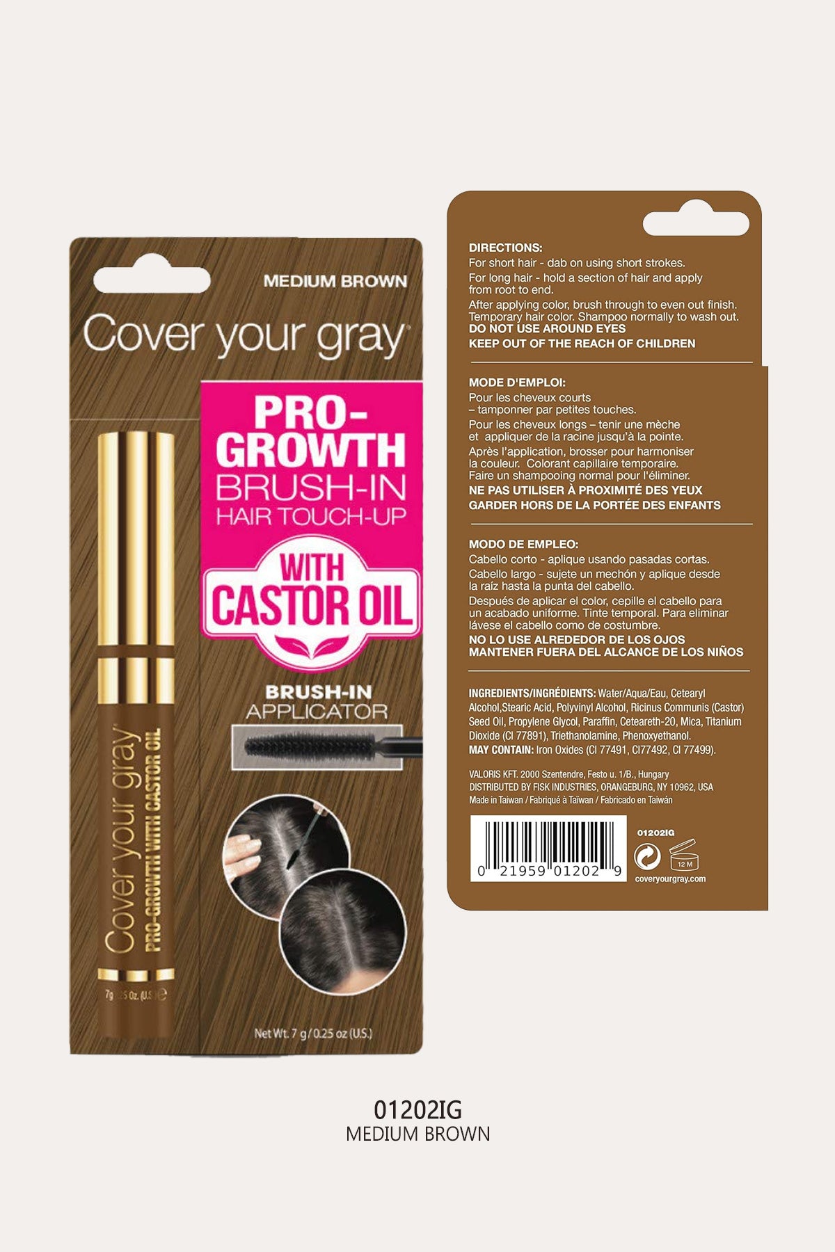 COVER YOUR GRAY PRO-GROWTH BRUSH-IN HAIR TOUCH-UP - BSW BEAUTY CANADA