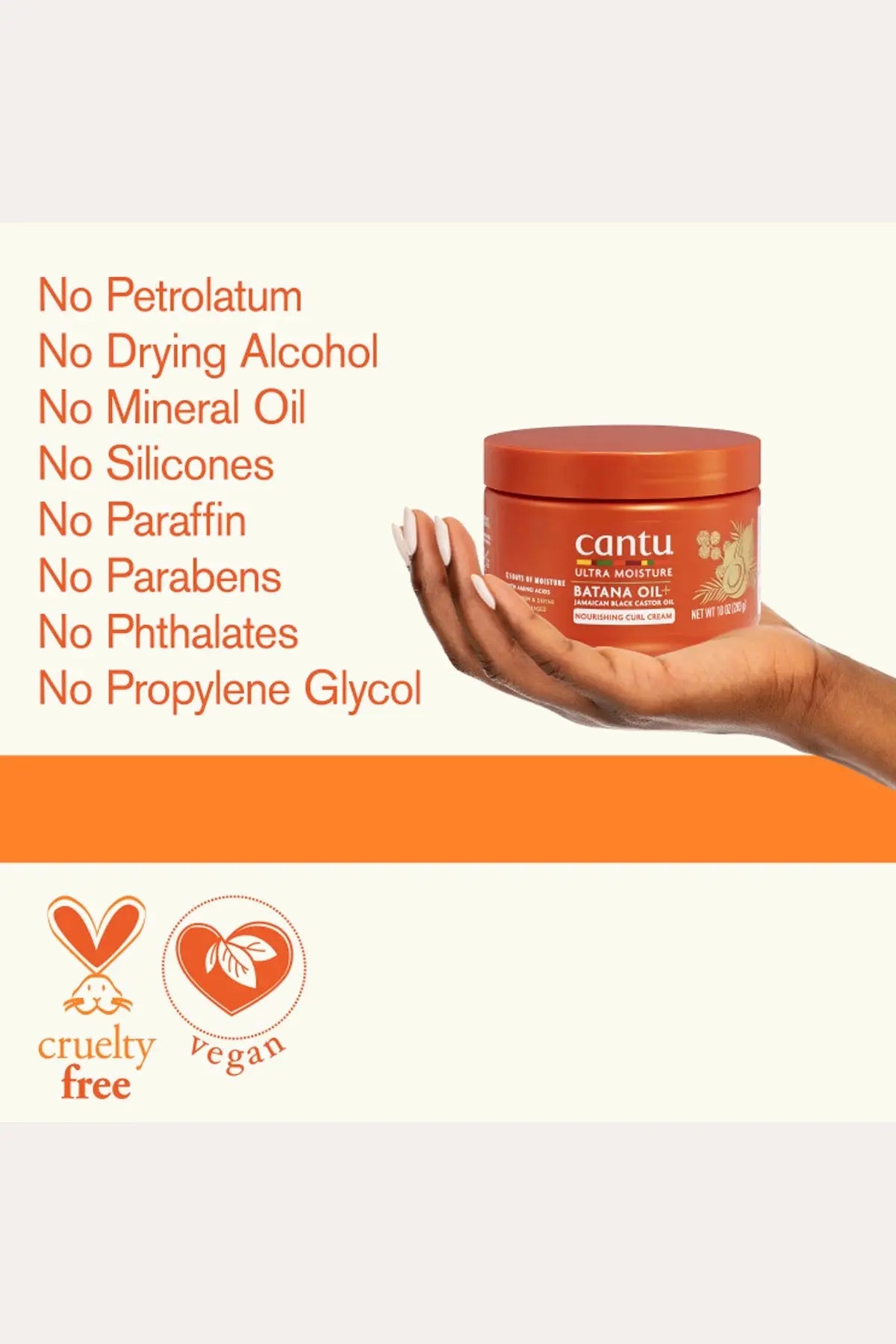 CANTU ULTRA MOISTURE BATANA OIL NOURISHING CURL CREAM CANTU