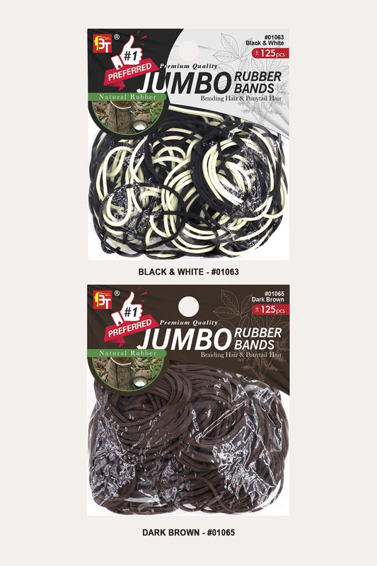 BEAUTY TOWN PREMIUM QUALITY RUBBER BAND - 125PCS JUMBO BEAUTY TOWN