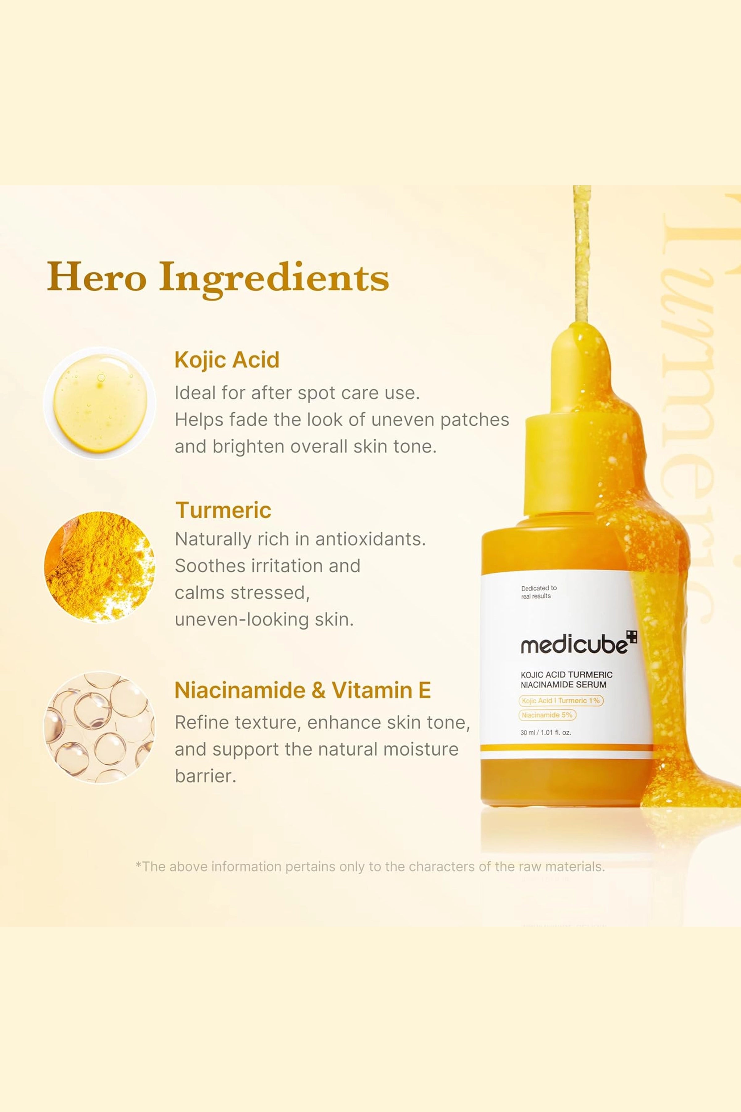 Sérum MEDICUBE à l'acide kojique, au curcuma et au niacinamide