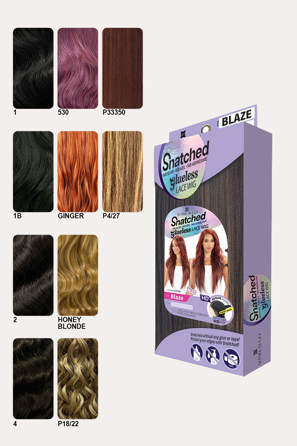 SHAKE N GO SNATCHED GLUELESS LACE FRONT WIG - BLAZE - BSW BEAUTY CANADA