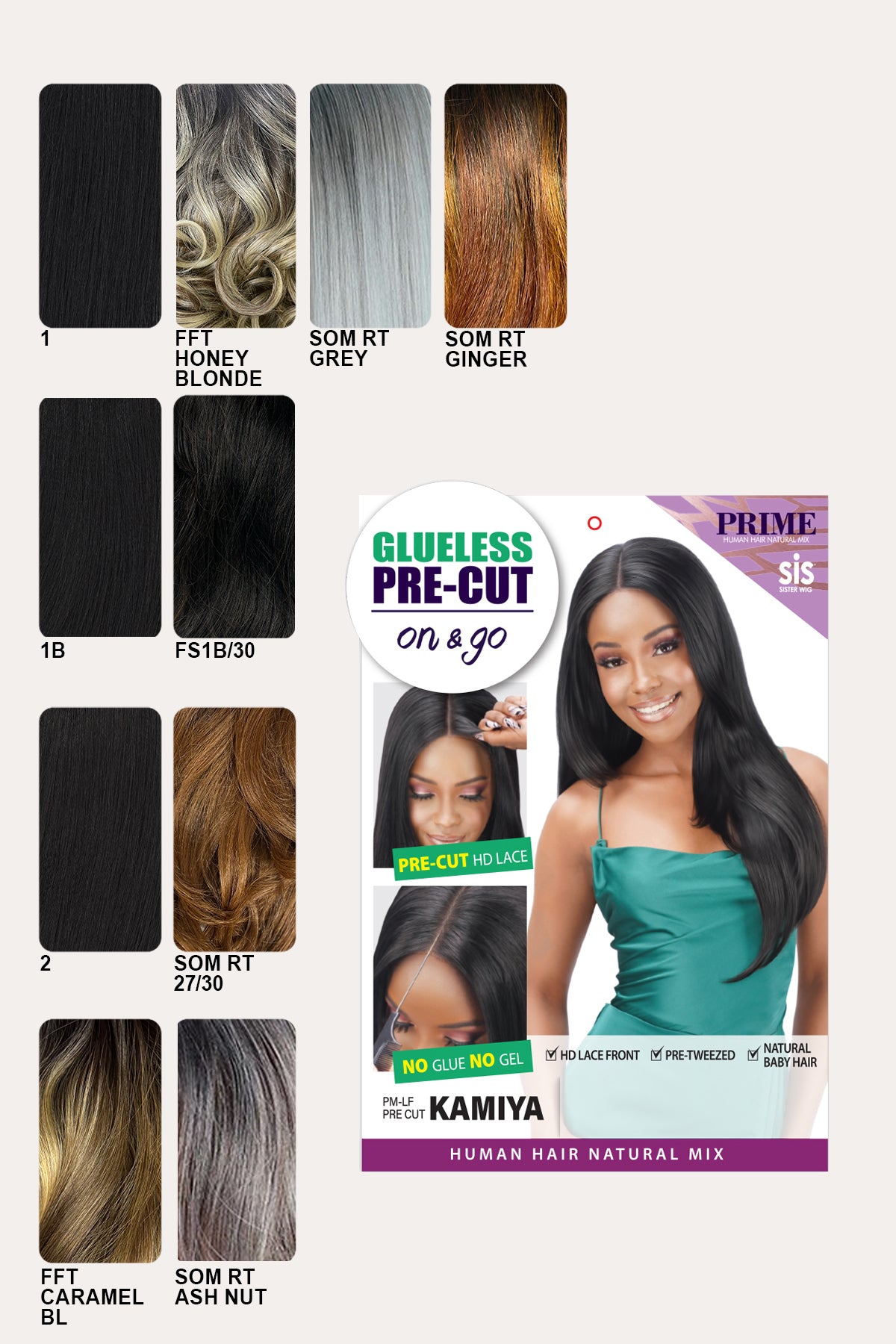 ZURY SIS PRIME GLUELESS HAND-TIED HD LACE FRONT WIG - KAMIYA - BSW BEAUTY CANADA