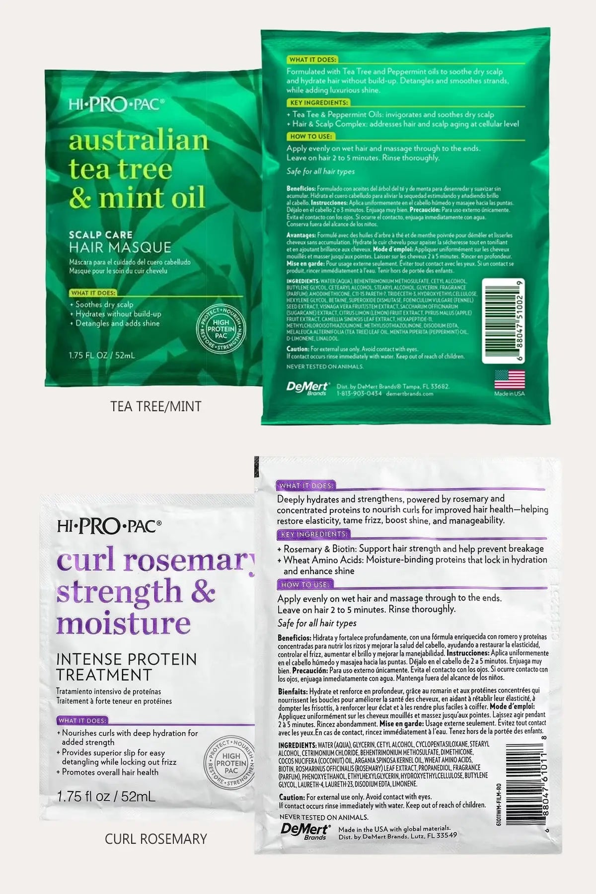 HI-PRO-PAC EXTREMELY DAMAGED HAIR INTENSE PROTEIN TREATMENT 1.75oz HI-PRO-PAC