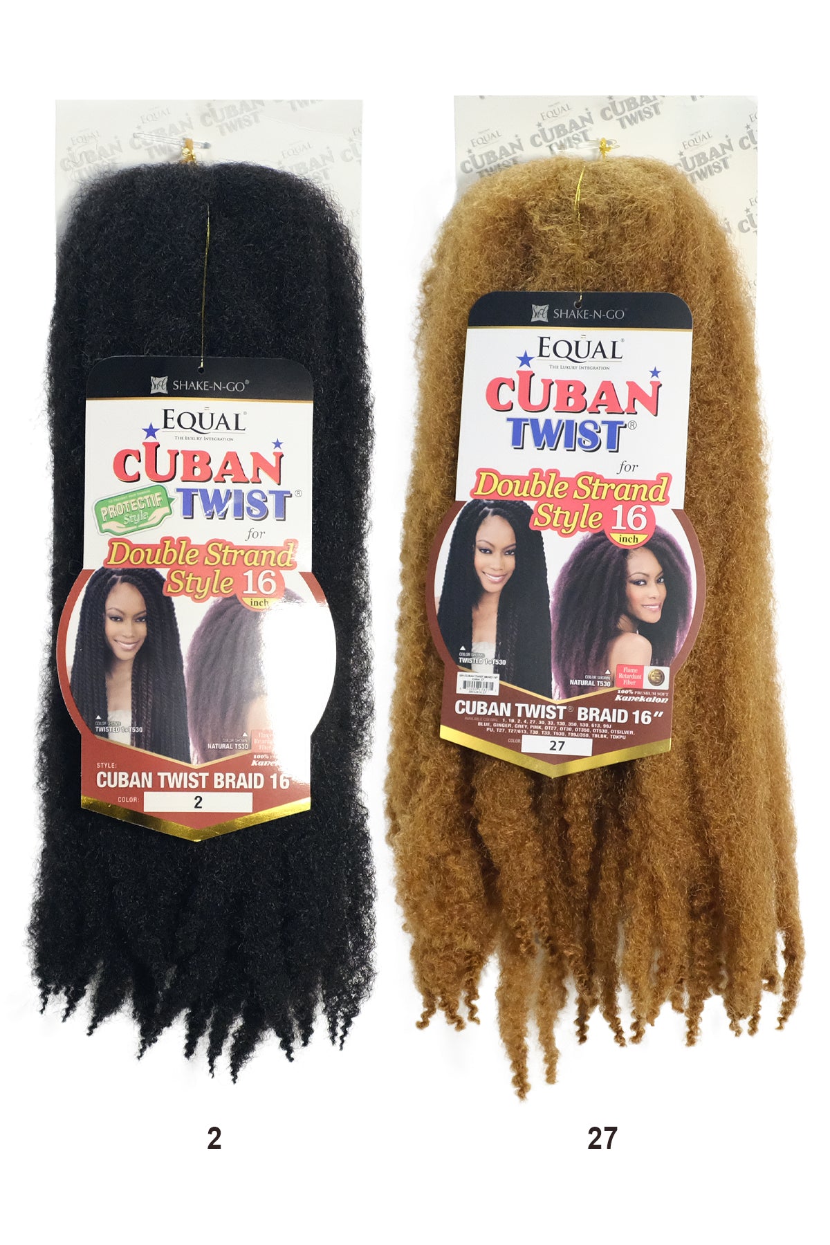 SHAKE N GO EQUAL CUBAN TWIST DOUBLE STRAND STYLE BRAID 16"