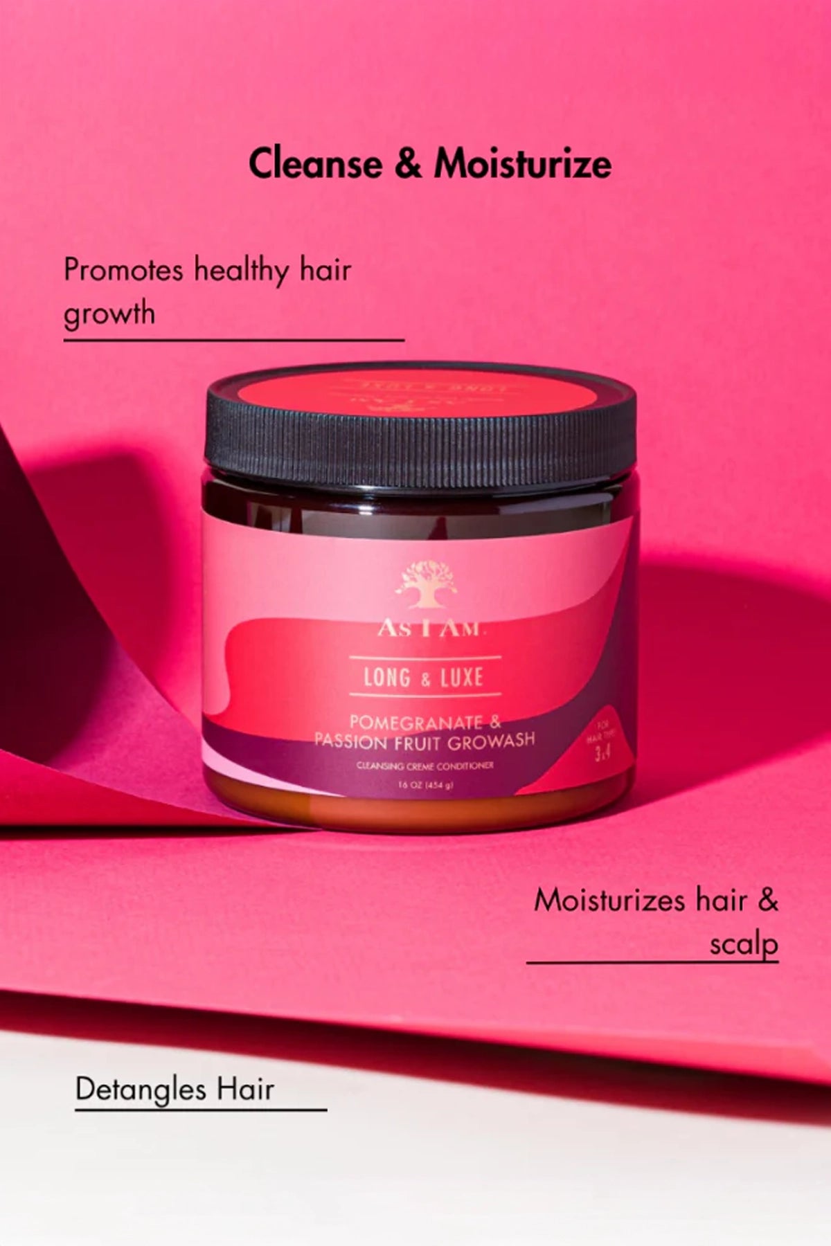 AS I AM ASIAM LONG&LUXE GROWASH 16OZ