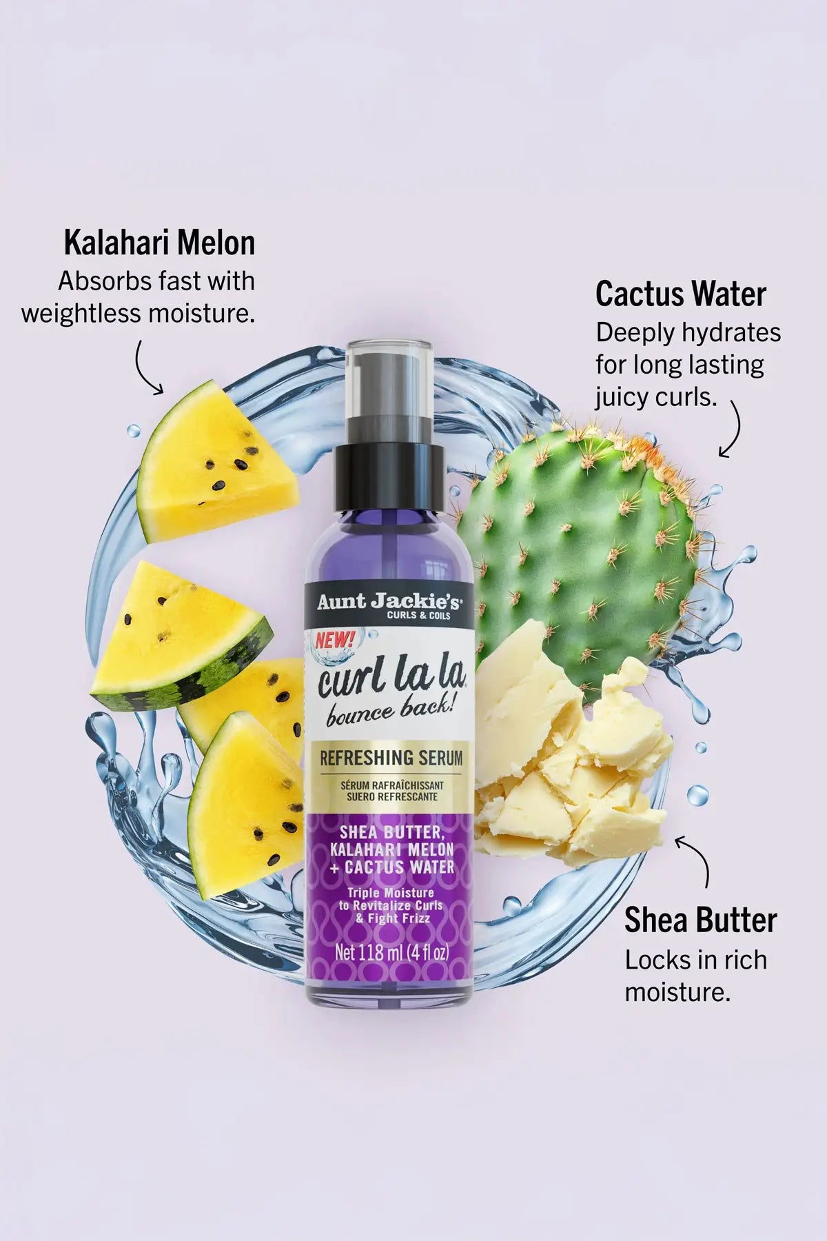 AUNT JACKIES CURL LA LA BOUNCE BACK REFRESHING HAIR SERUM 4oz AUNT JACKIE'S