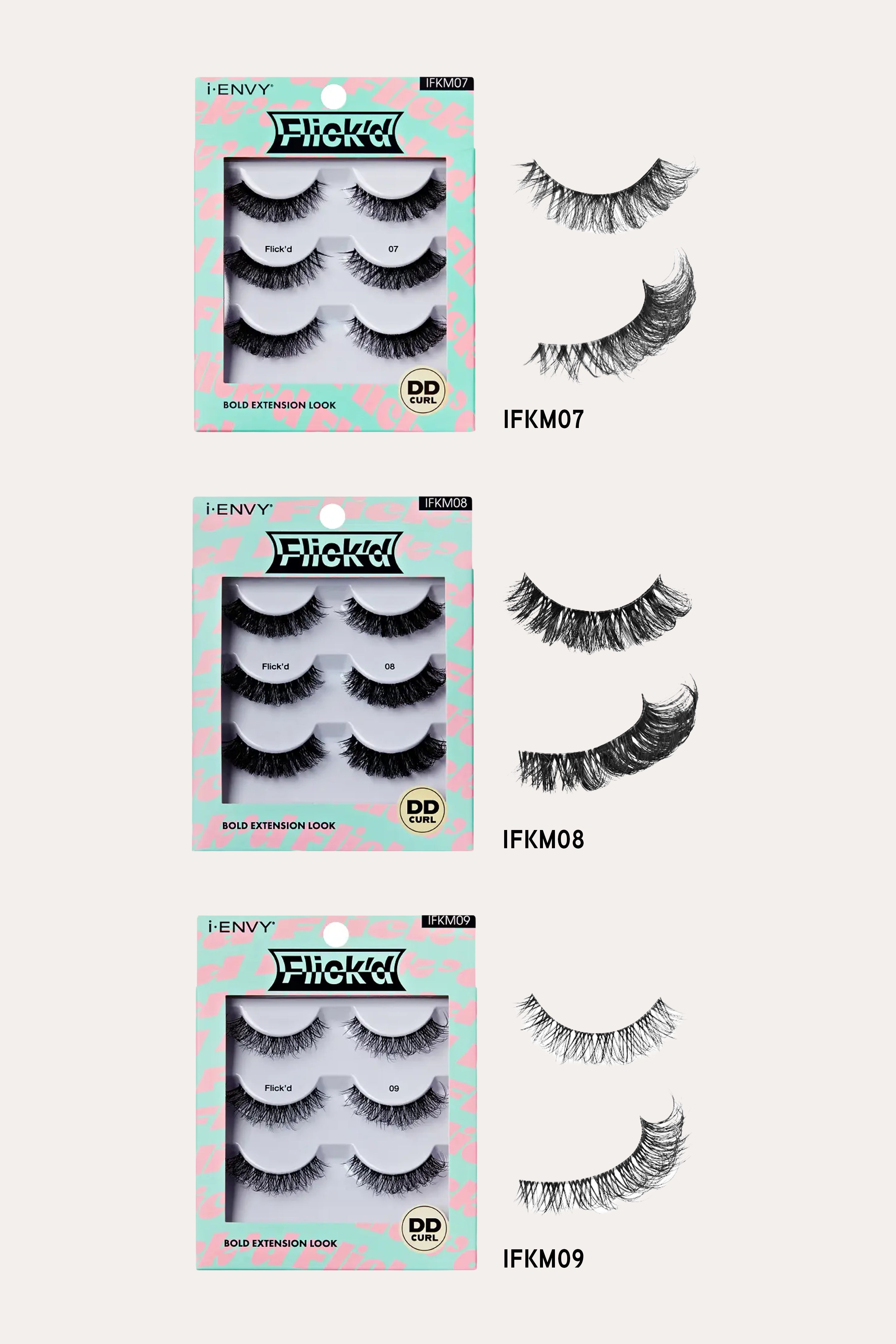 I ENVY BY KISS MULTI FLICK'D EYELASH COLLECTION