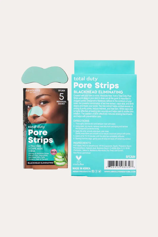 ABSOLUTE NEW YORK PORE STRIPS - CHARCOAL PORE STRIPS FOR BLACKHEADS - BSW BEAUTY CANADA