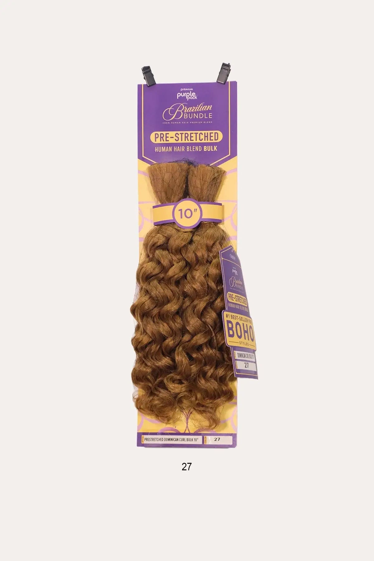 OUTRE PURPLE PACK BRAZILIAN BUNDLE PRE- STRETCHED - DOMINICAN CURL BULK 10" OUTRE