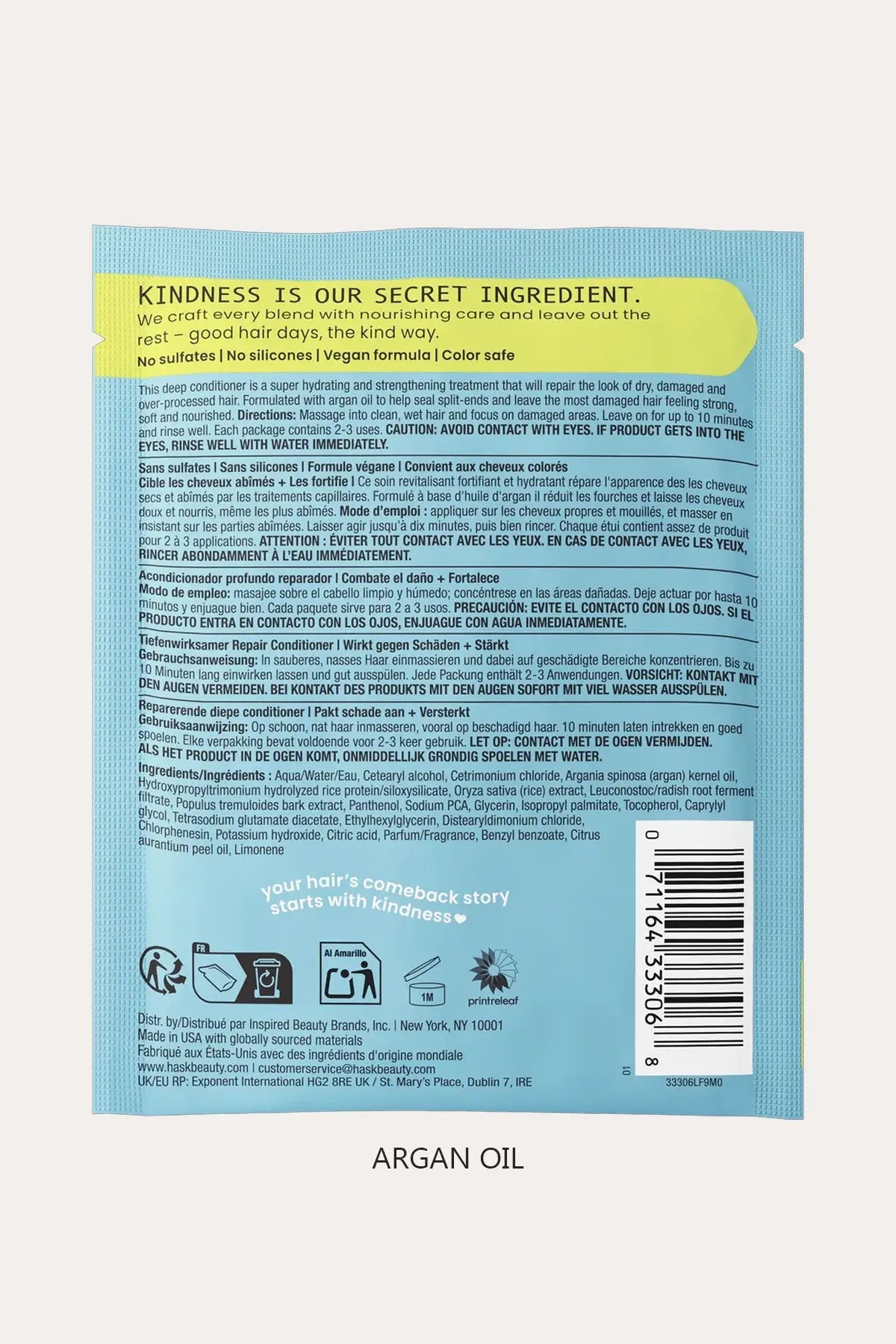 HASK INTENSIVE DEEP CONDITIONER TREATMENT PACK HASK