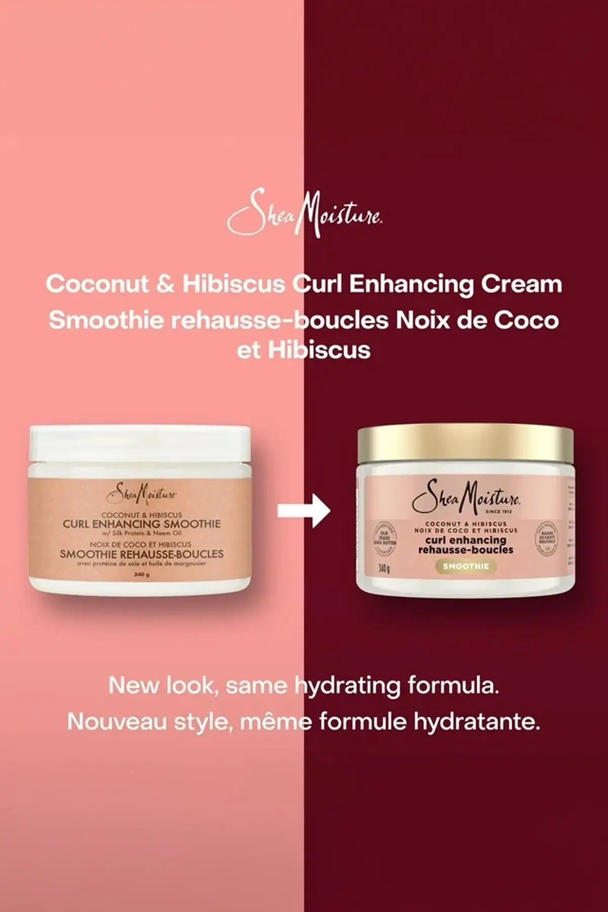 SHEA MOISTURE COCONUT & HIBISCUS CURL ENHANCING SMOOTHIE 12oz SHEA MOISTURE