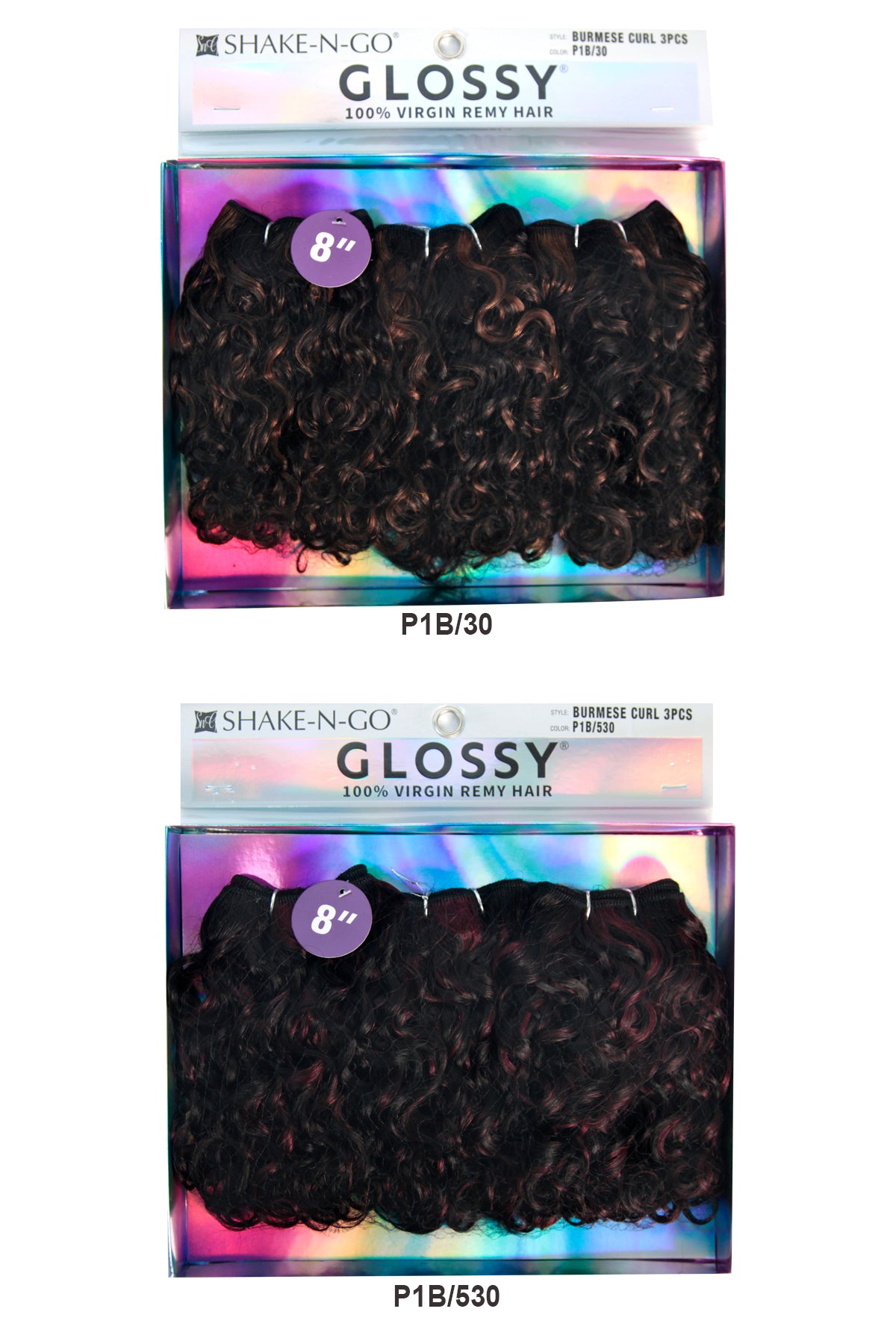 SHAKE N GO GLOSSY 100% VIRGIN REMY HAIR WEAVE - BURMESE CURL 3PCS - BSW BEAUTY CANADA