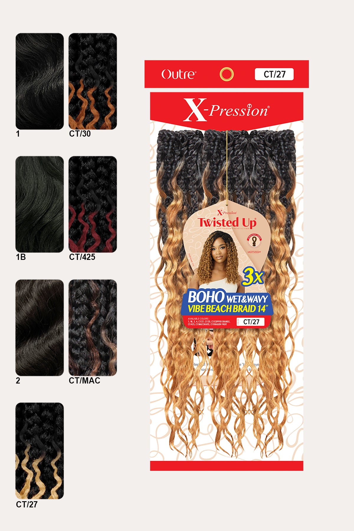 OUTRE X-PRESSION TWISTED UP 3X BOHO WET&WAVY - VIBE BEACH 14" - BSW BEAUTY CANADA