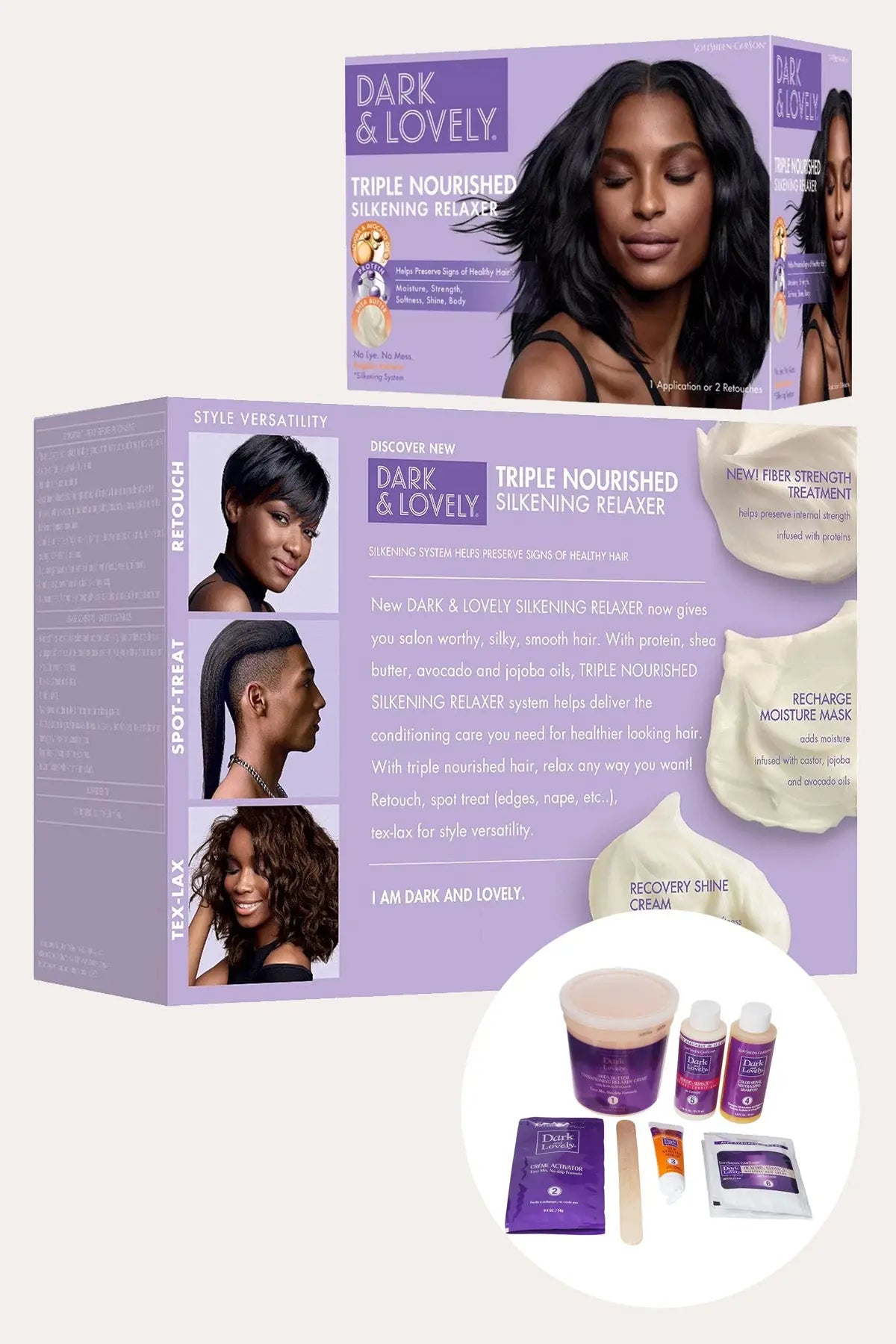 DARK AND LOVELY HEALTHY-GLOSS 5 SHEA MOISTURE NO LYE RELAXER - BSW BEAUTY CANADA