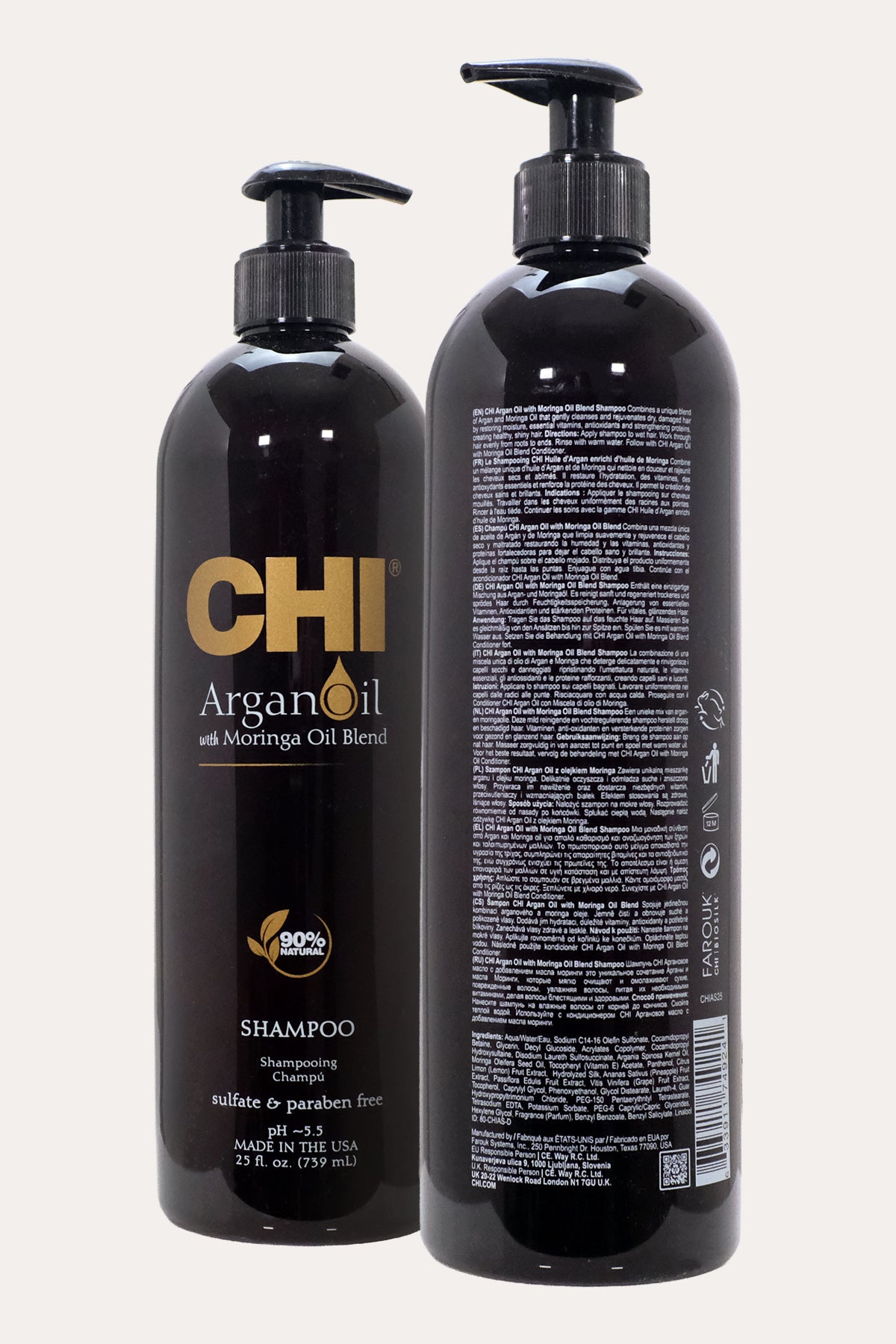 CHI ARGAN OIL WITH MORINGA OIL BLEND SHAMPOO