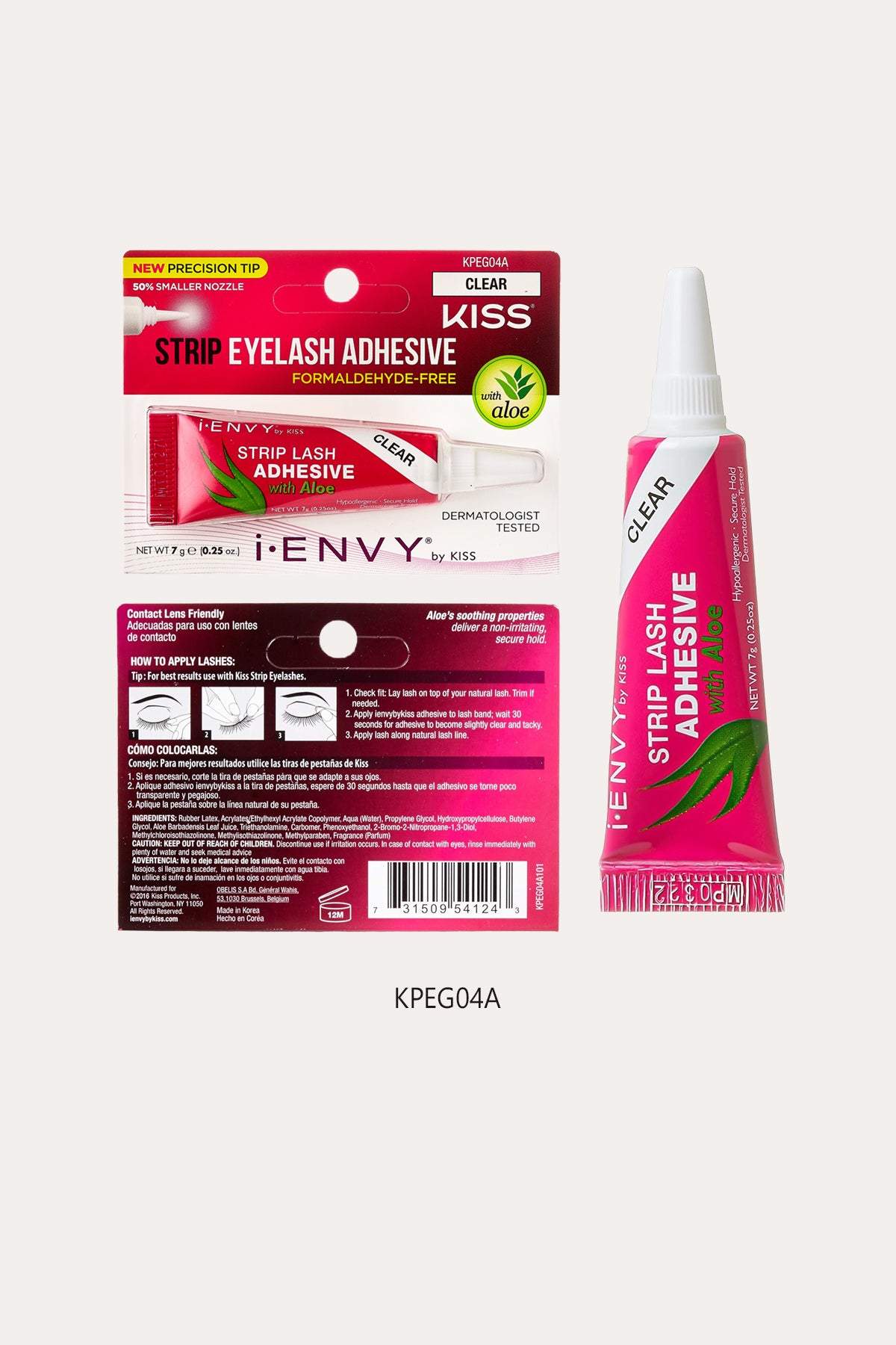 I ENVY BY KISS ALOE INFUSED STRIP EYELASH ADHESIVE - BSW BEAUTY CANADA