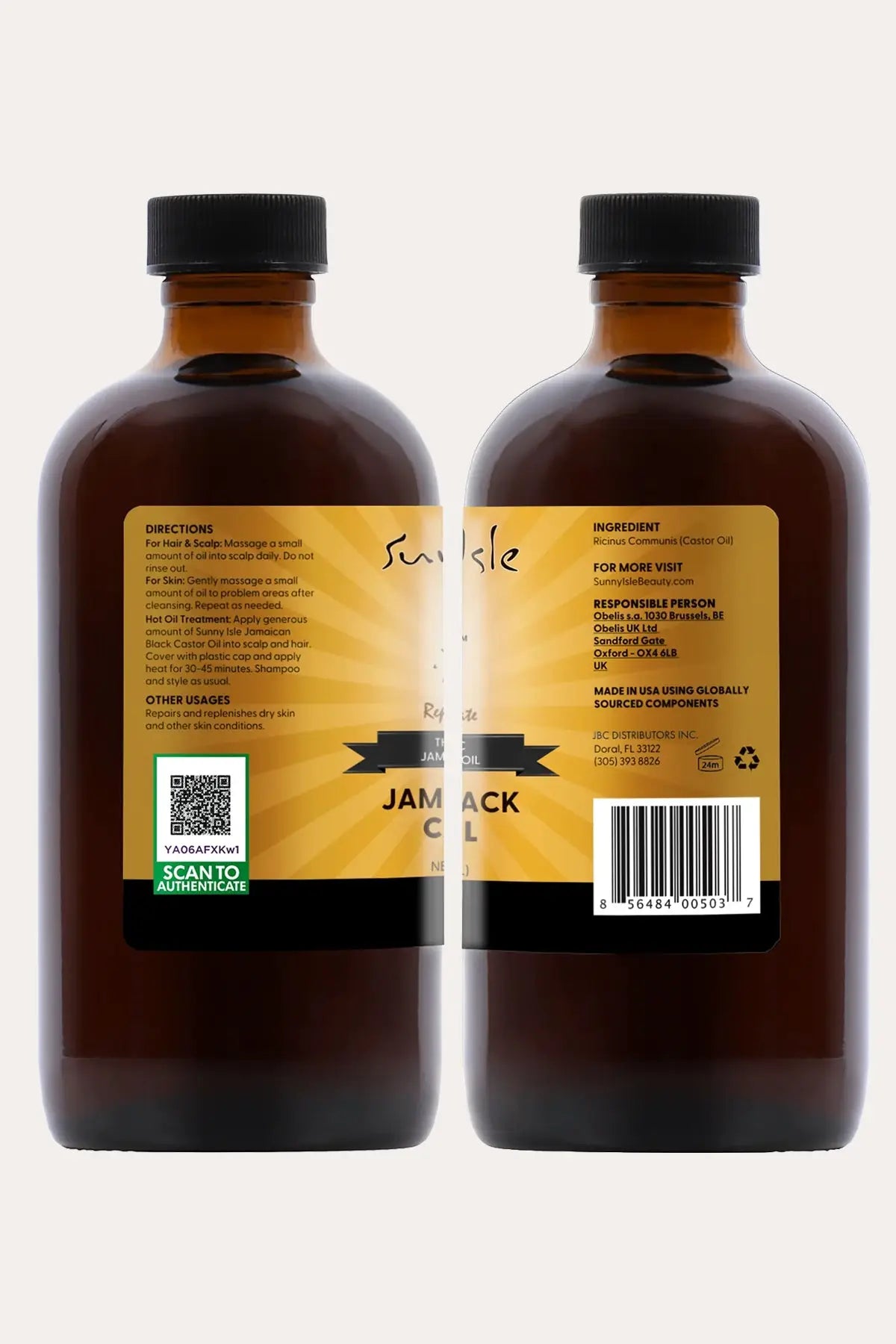 SUNNY ISLE JAMAICAN BLACK CASTOR OIL - ORIGINAL SUNNY ISLE