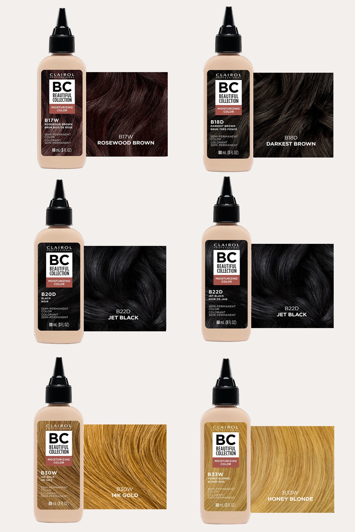 BEAUTIFUL COLLECTION SEMI PERMANENT HAIR COLOR - NEW LOOK - BSW BEAUTY CANADA