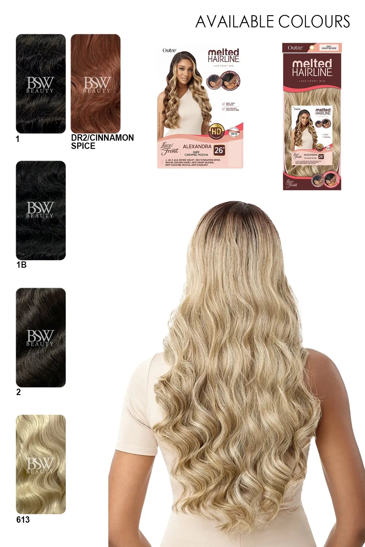 OUTRE  MELTED HAIRLINE LACE FRONT WIG - ALEXANDRA - BSW BEAUTY CANADA