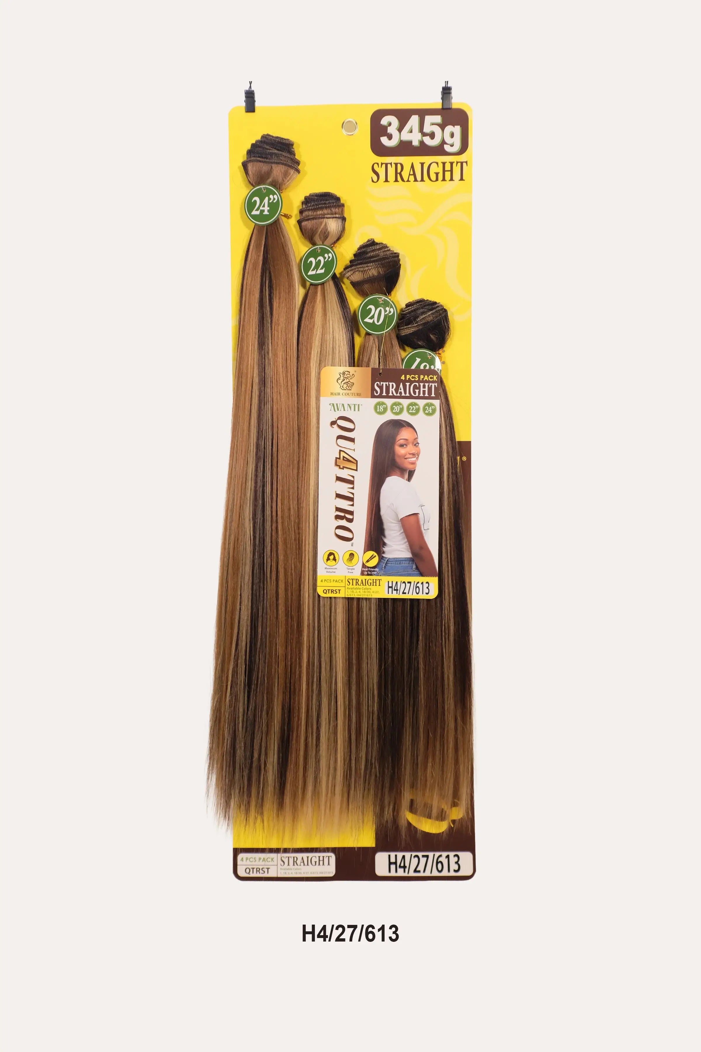 HAIR COUTURE QUATTRO HAIR WEAVE BUNDLE 4PC - STRAIGHT (18"20"22"24")