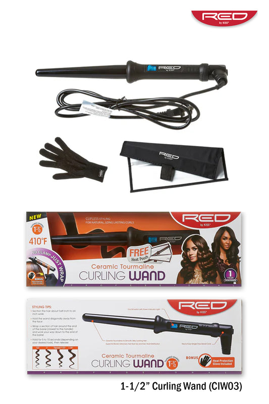RED BY KISS CURLING WAND - BSW BEAUTY CANADA